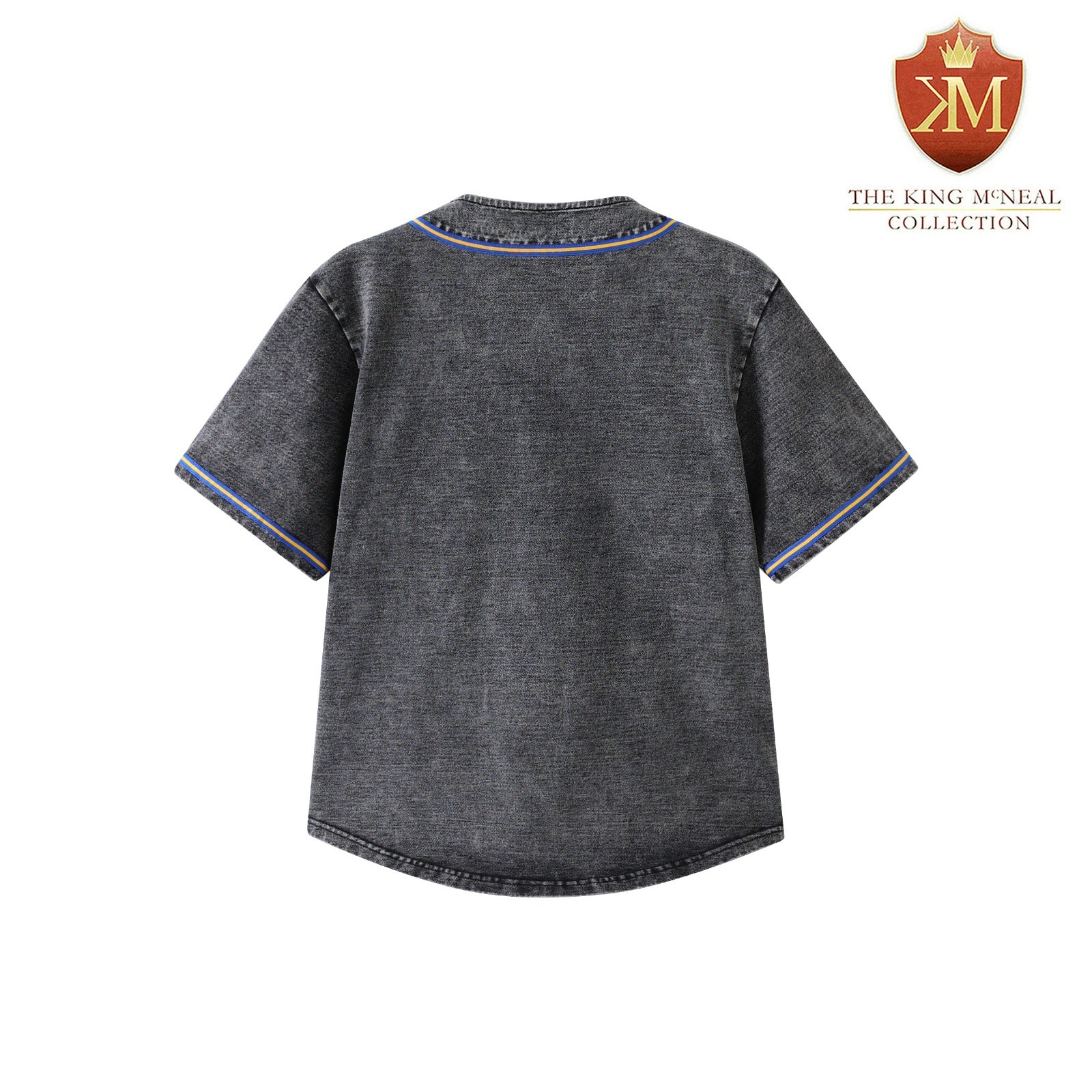 SGRHO Black Denim Baseball Jersey