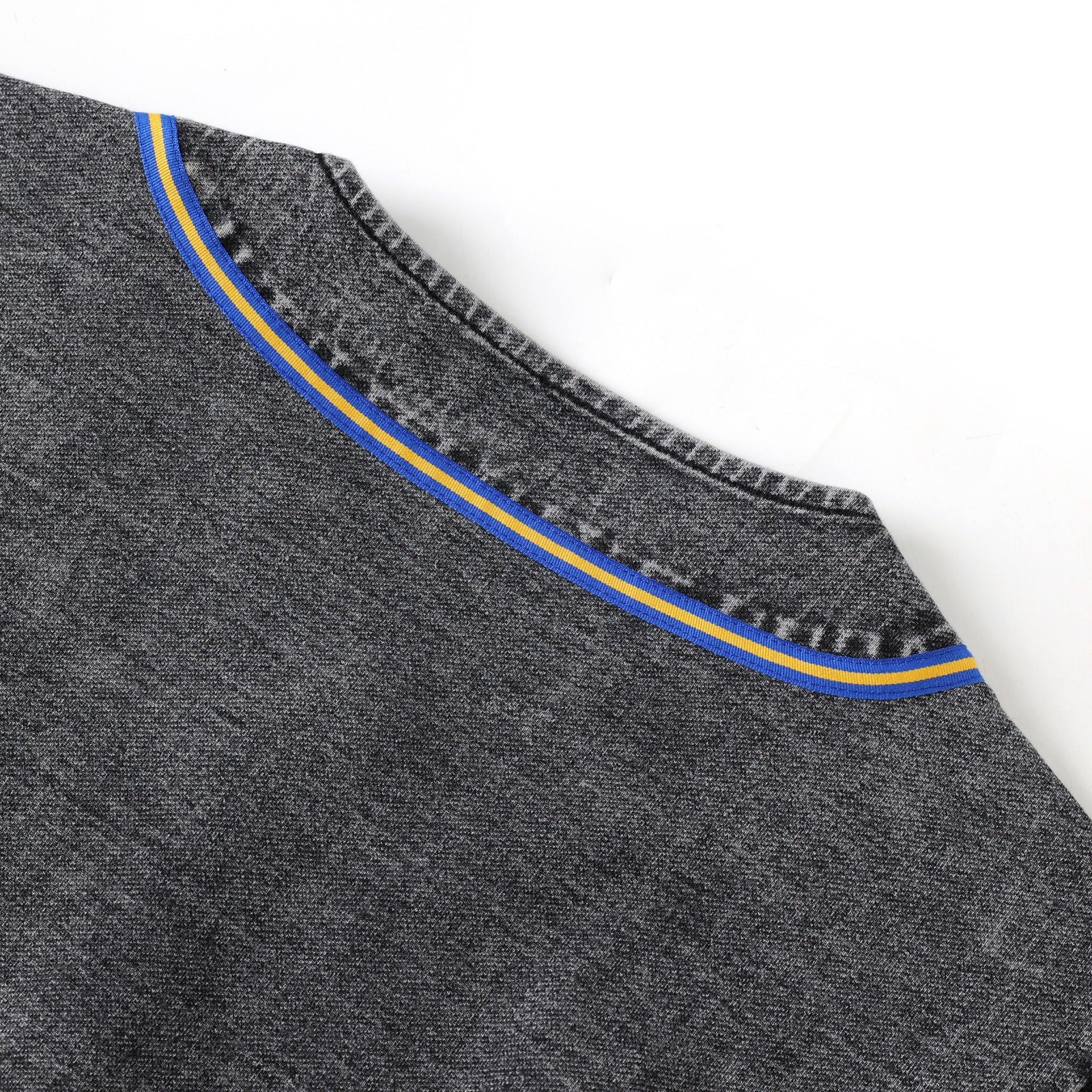 SGRHO Black Denim Baseball Jersey