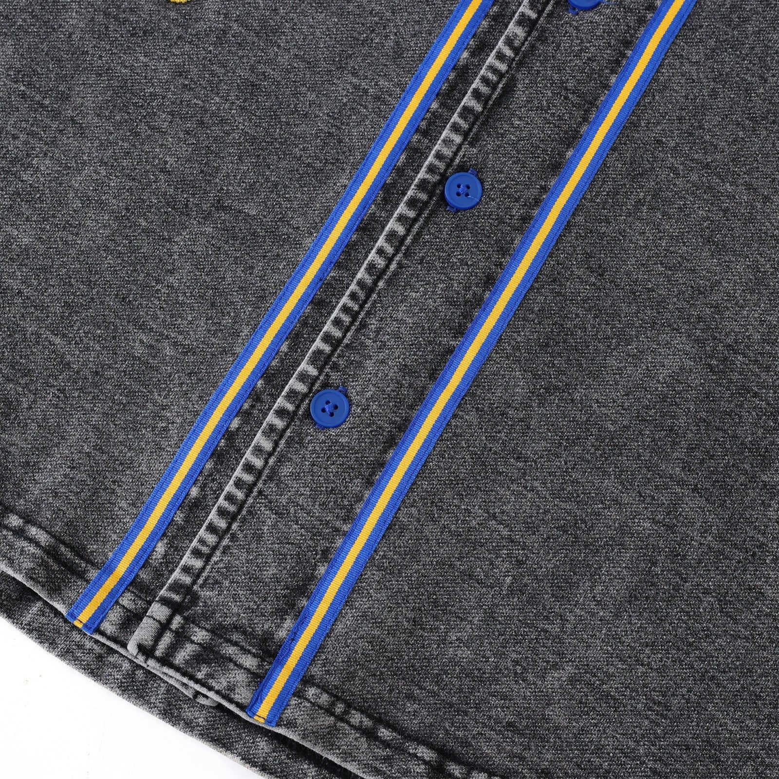 SGRHO Black Denim Baseball Jersey