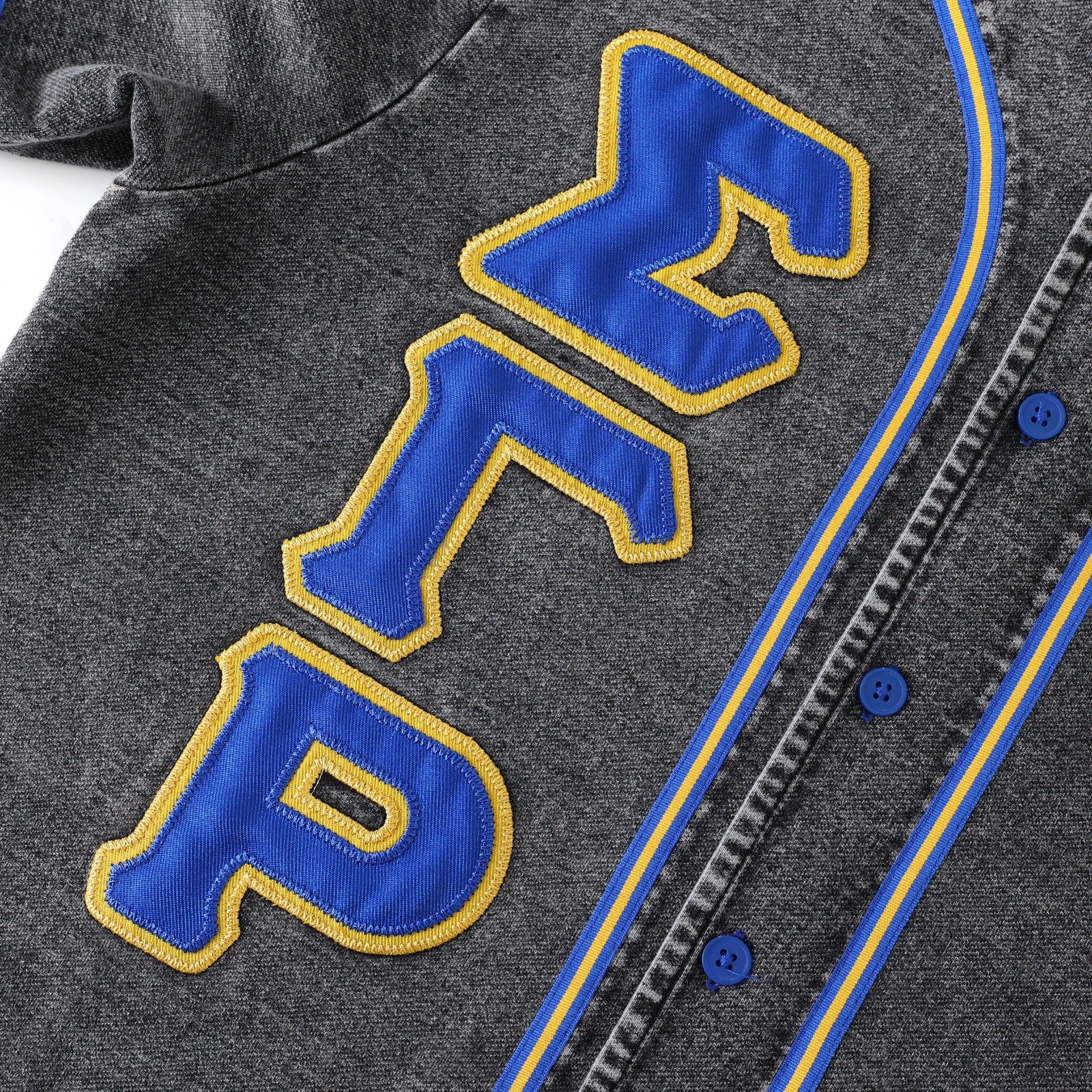 SGRHO Black Denim Baseball Jersey