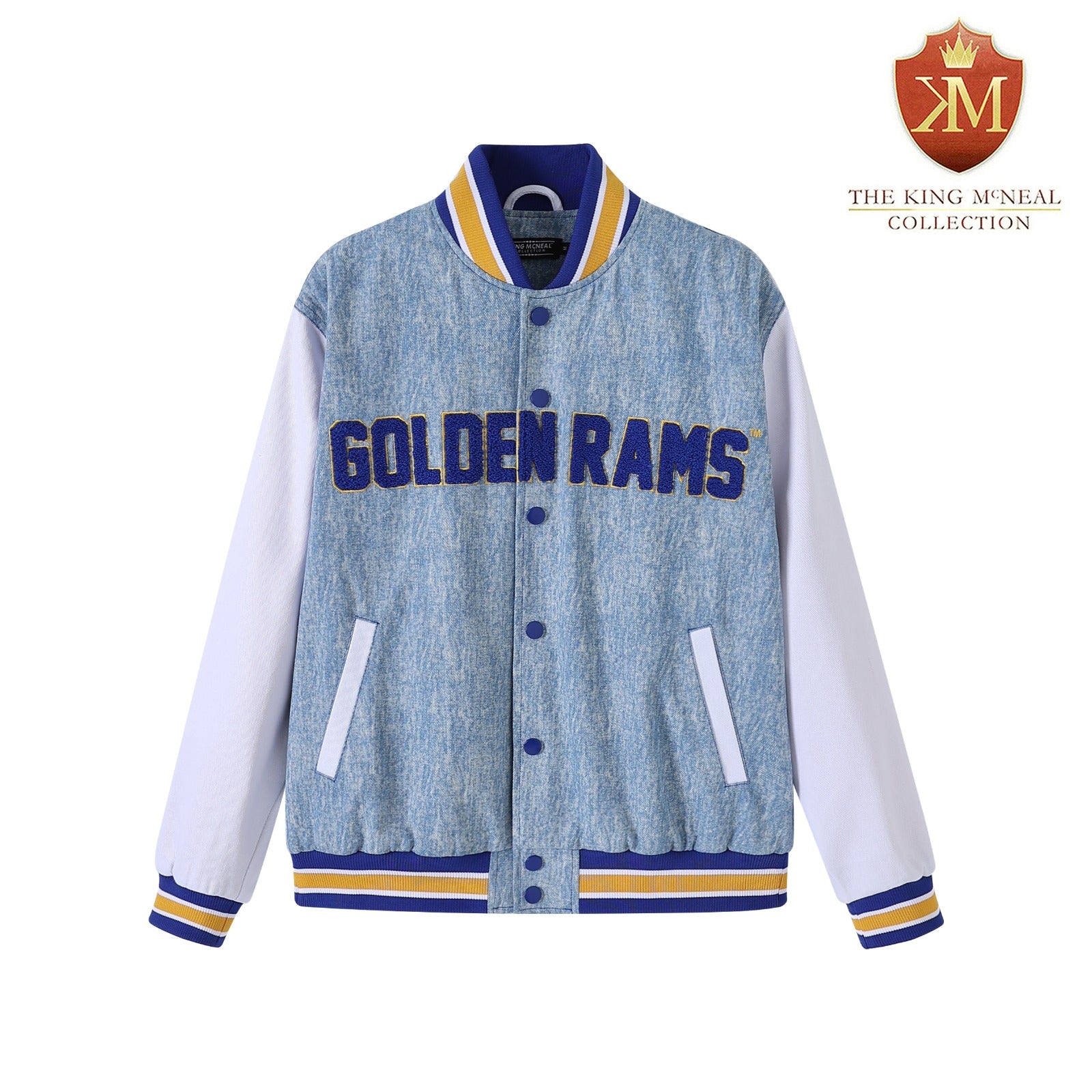 Albany State Blue Denim Bomber Jacket