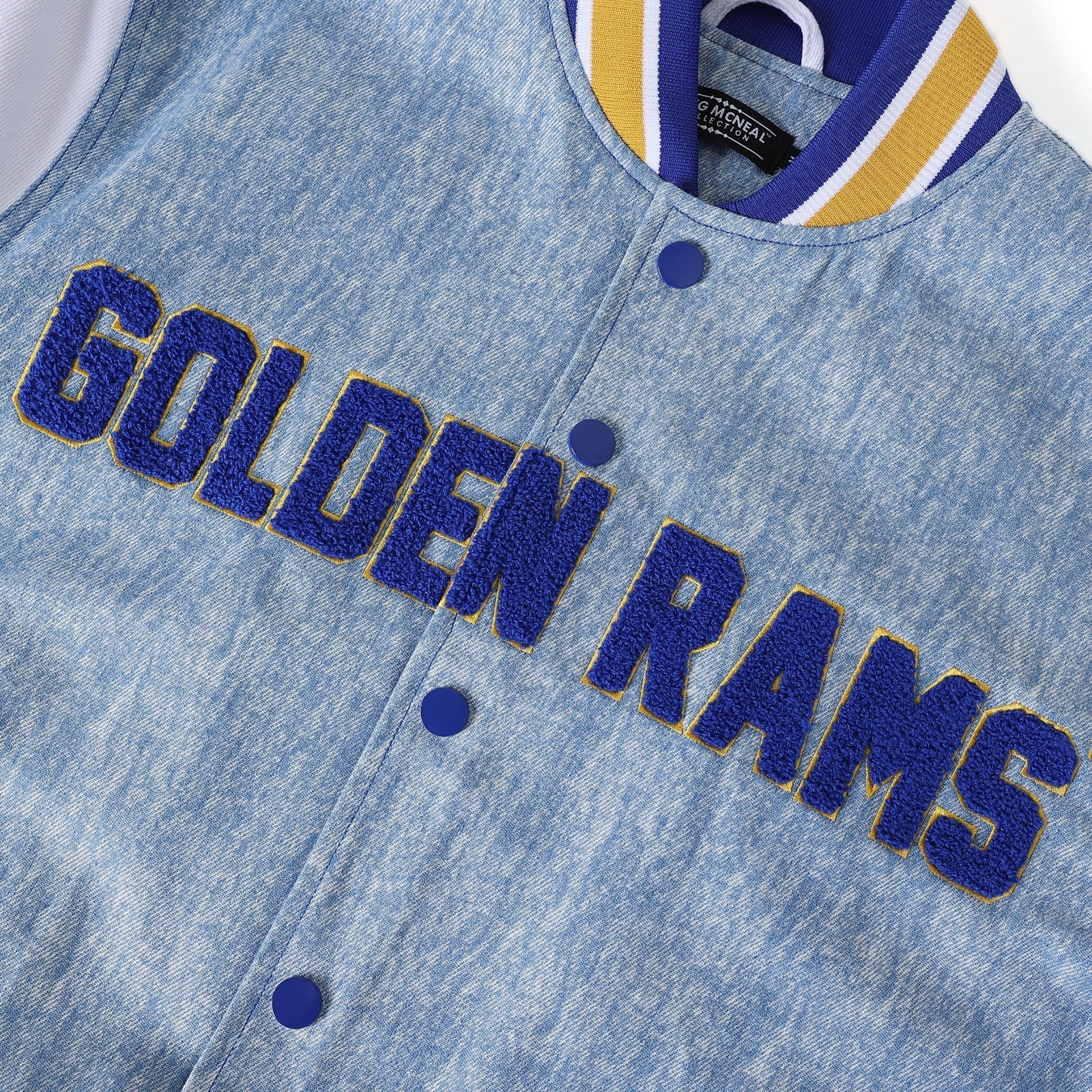 Albany State Blue Denim Bomber Jacket