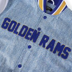 Albany State Blue Denim Bomber Jacket