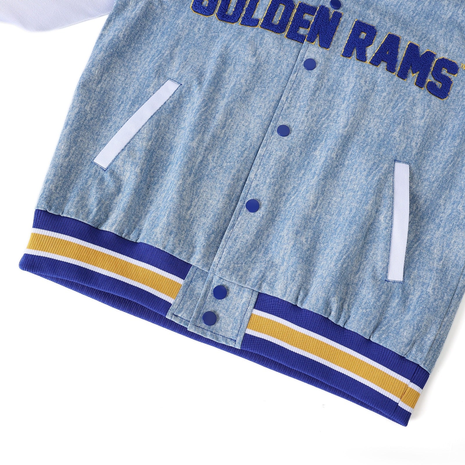Albany State Blue Denim Bomber Jacket
