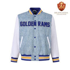 Albany State Blue Denim Bomber Jacket