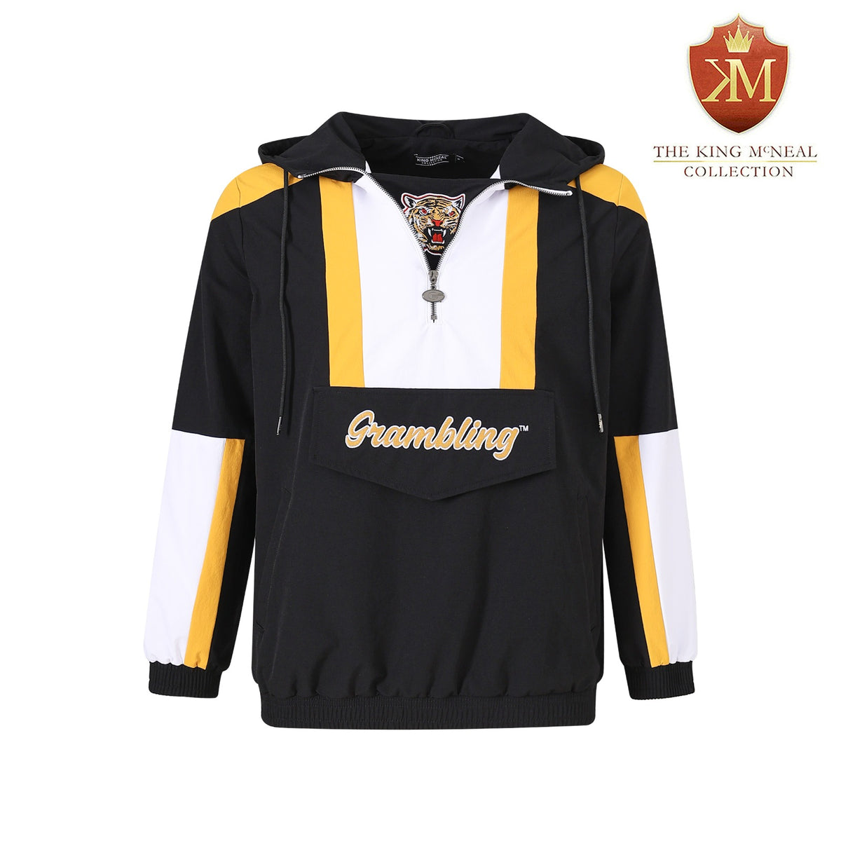 Grambling Black Windbreaker Tech Pullover