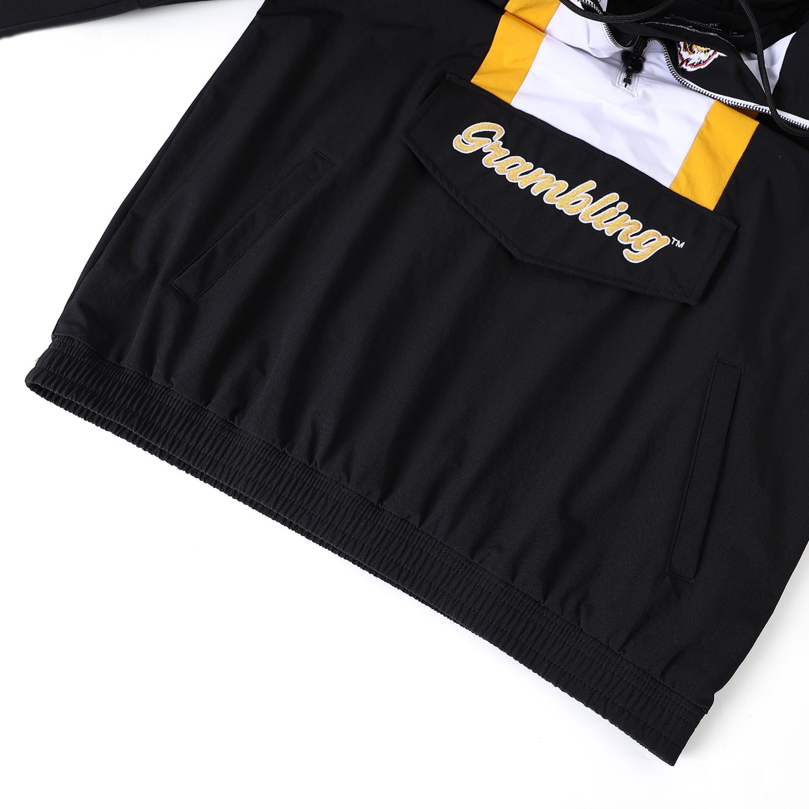 Grambling Black Windbreaker Tech Pullover