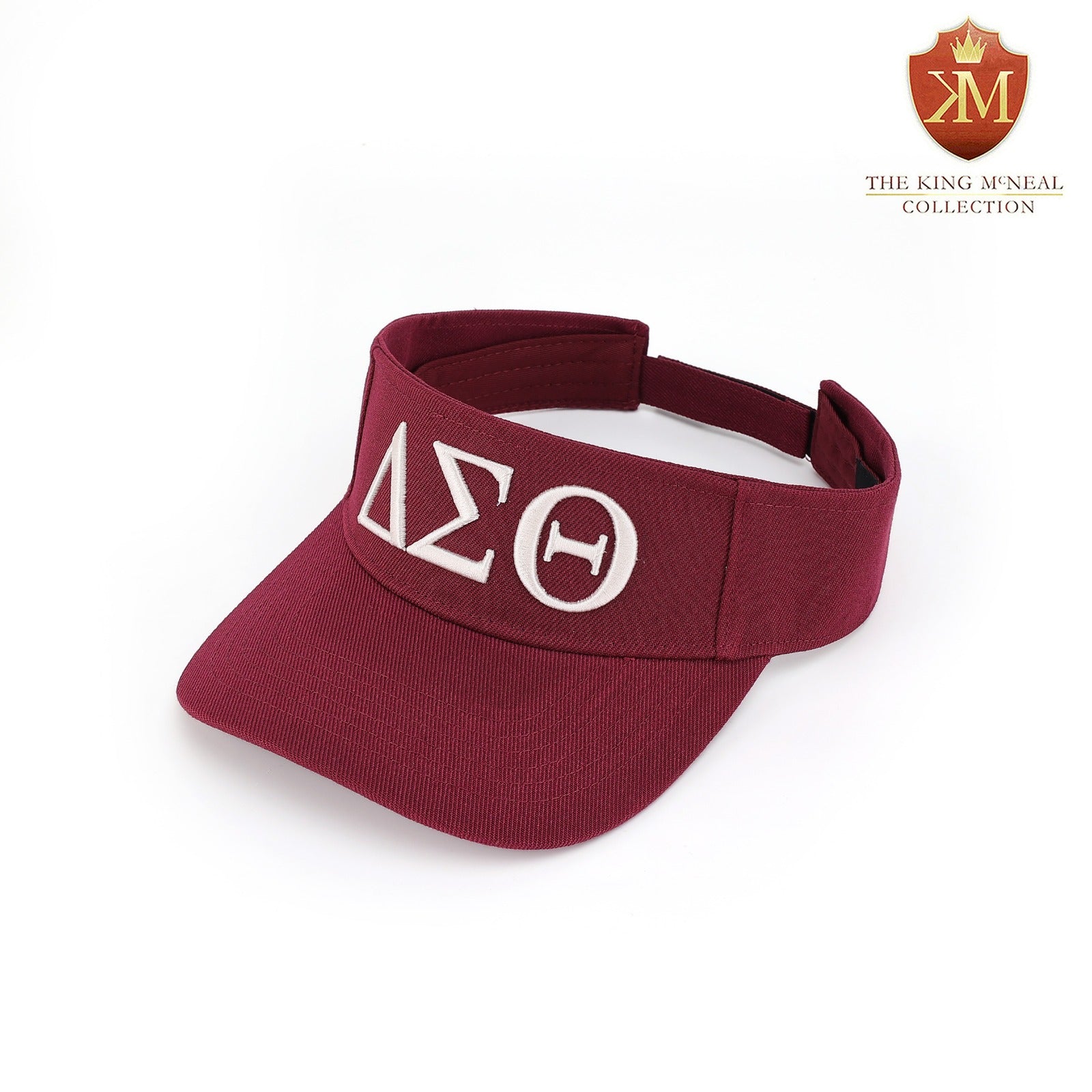 Delta Crimson Letters Visor Hat