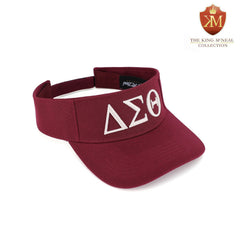 Delta Crimson Letters Visor Hat