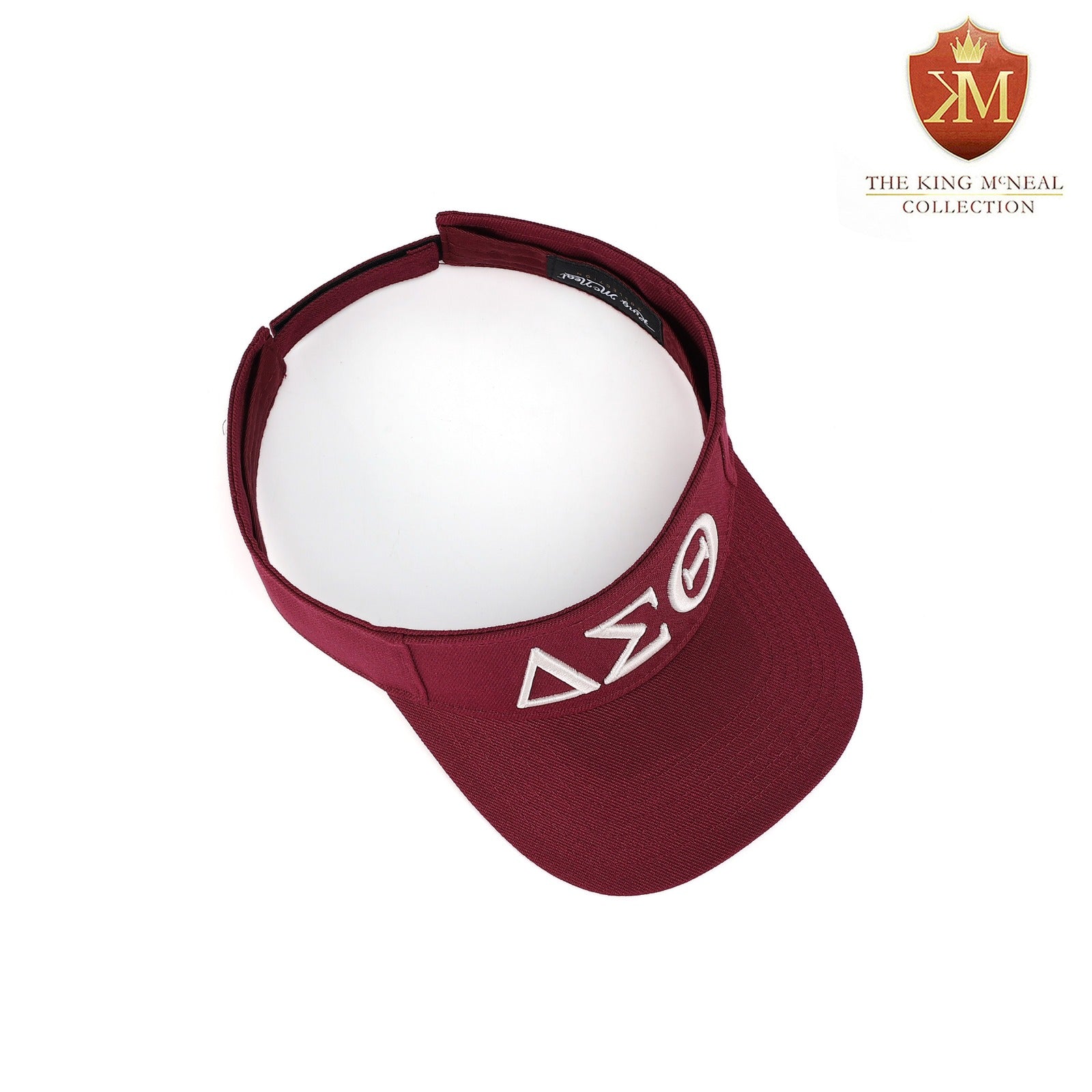 Delta Crimson Letters Visor Hat