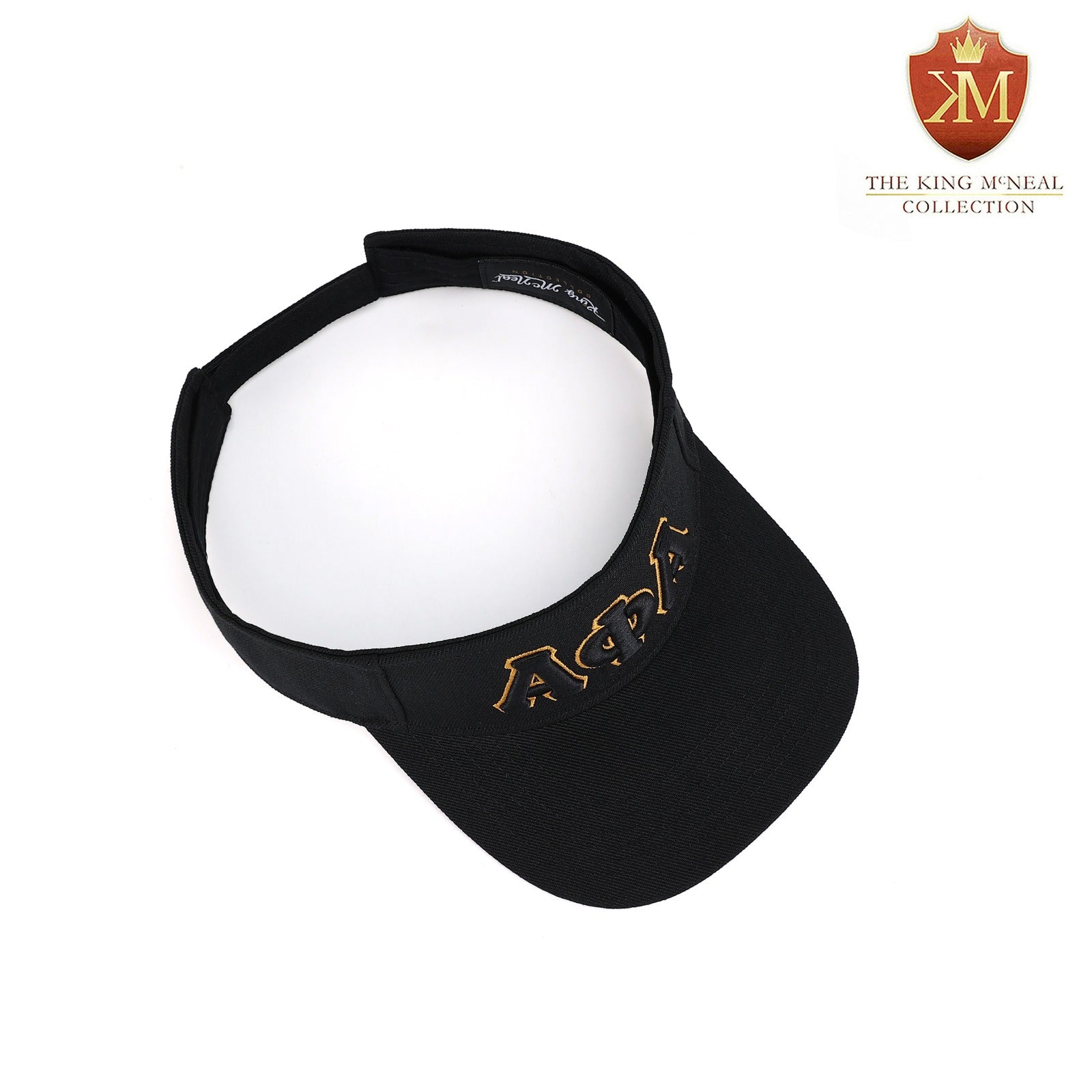 Alpha Black Letters Visor Hat