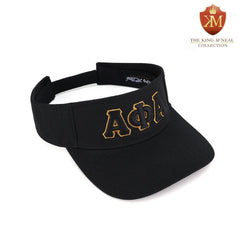 Alpha Black Letters Visor Hat