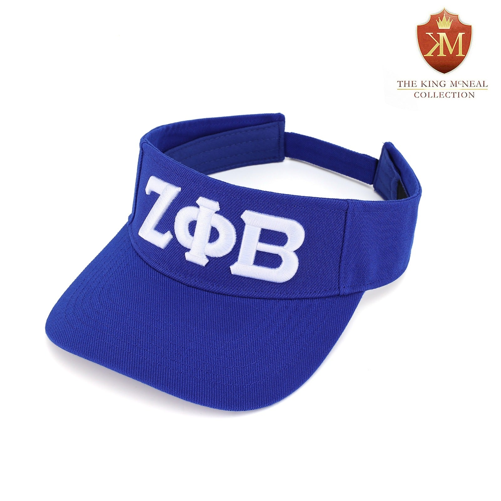 Zeta Blue Letters Visor Hat