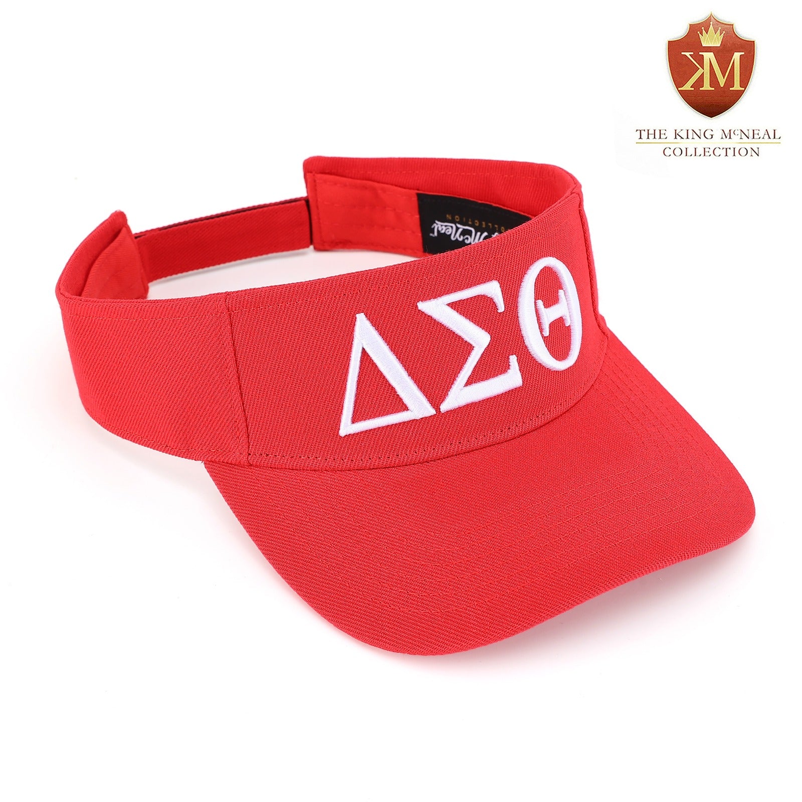Delta Red Letters Visor Hat