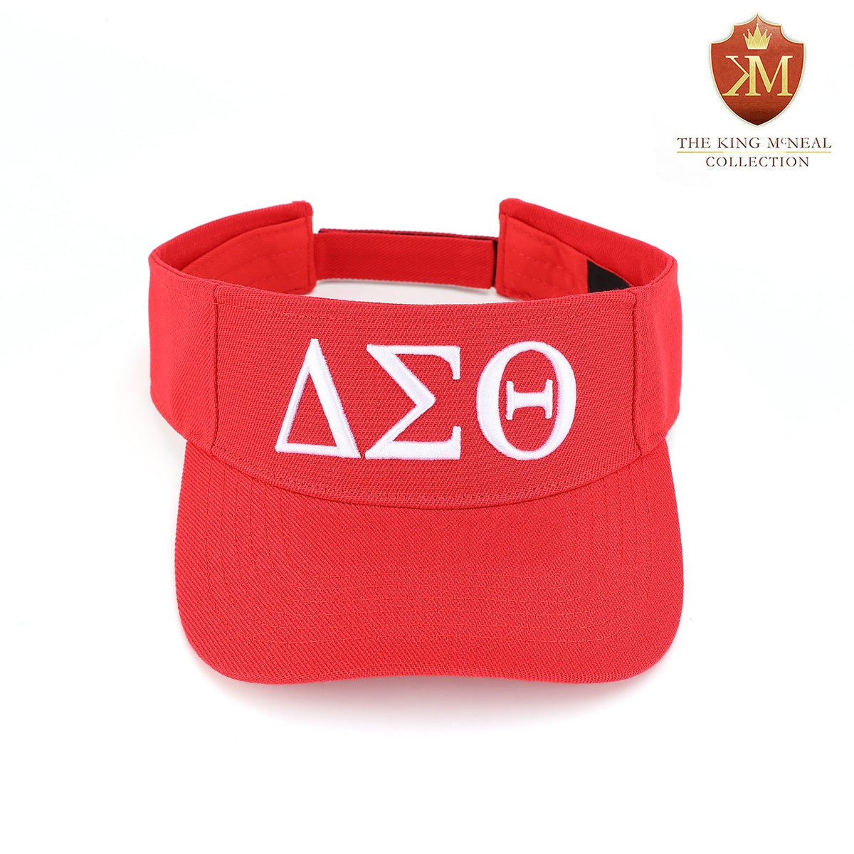 Delta Red Letters Visor Hat