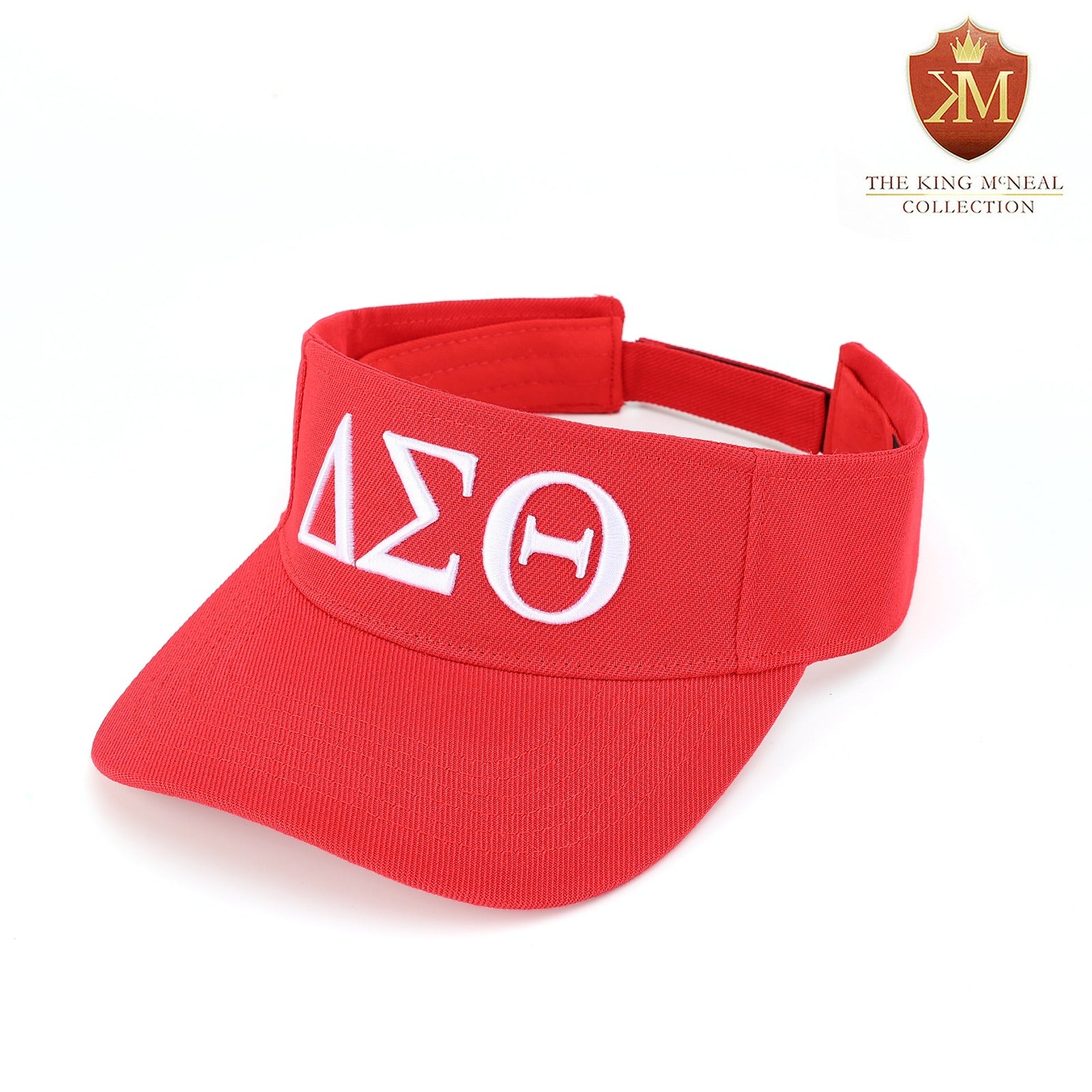 Delta Red Letters Visor Hat