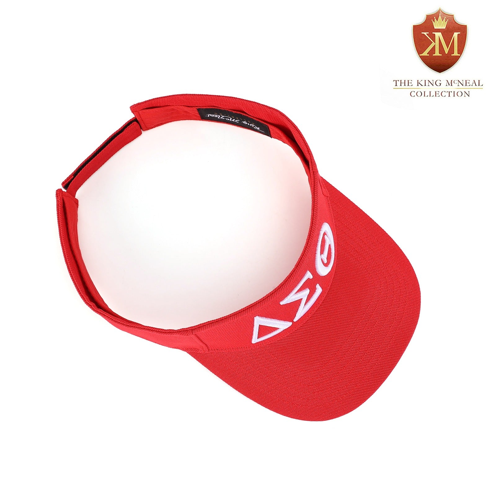 Delta Red Letters Visor Hat