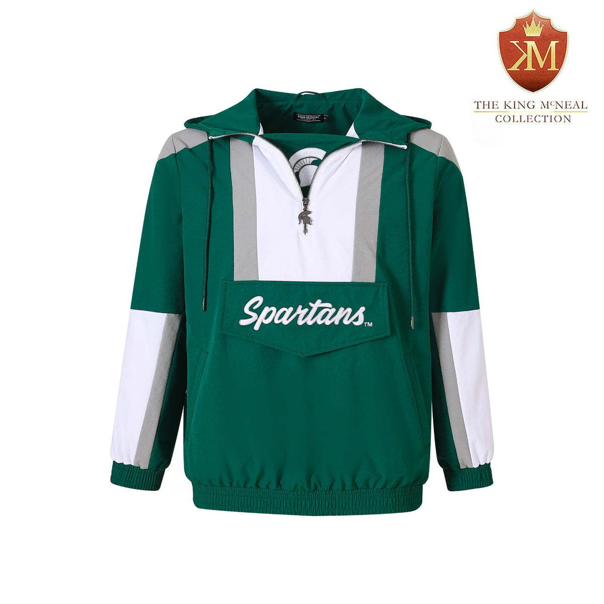 Michigan State Green Windbreaker Tech Pullover