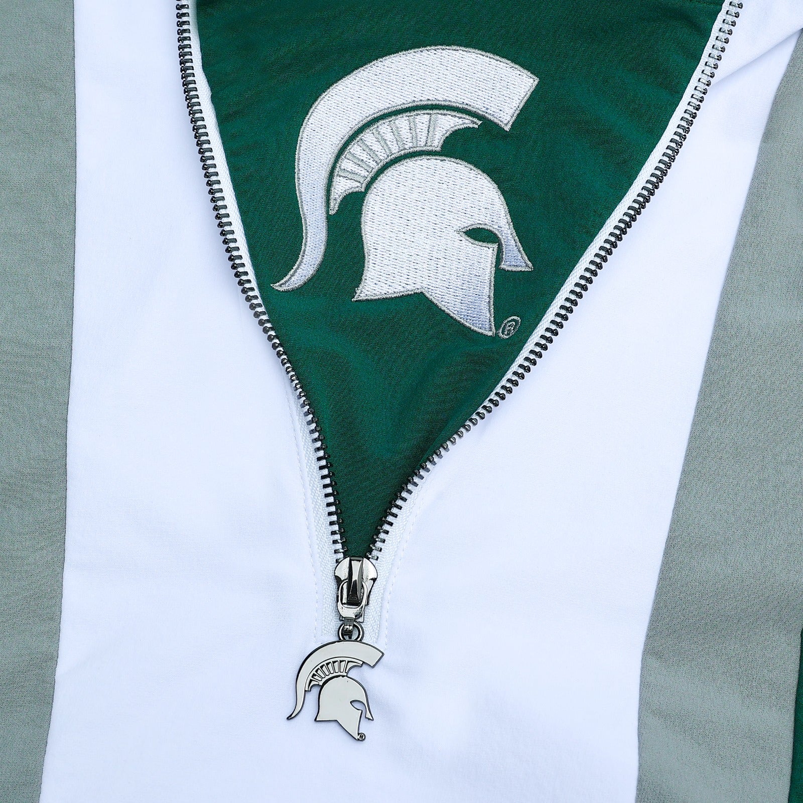 Michigan State Green Windbreaker Tech Pullover
