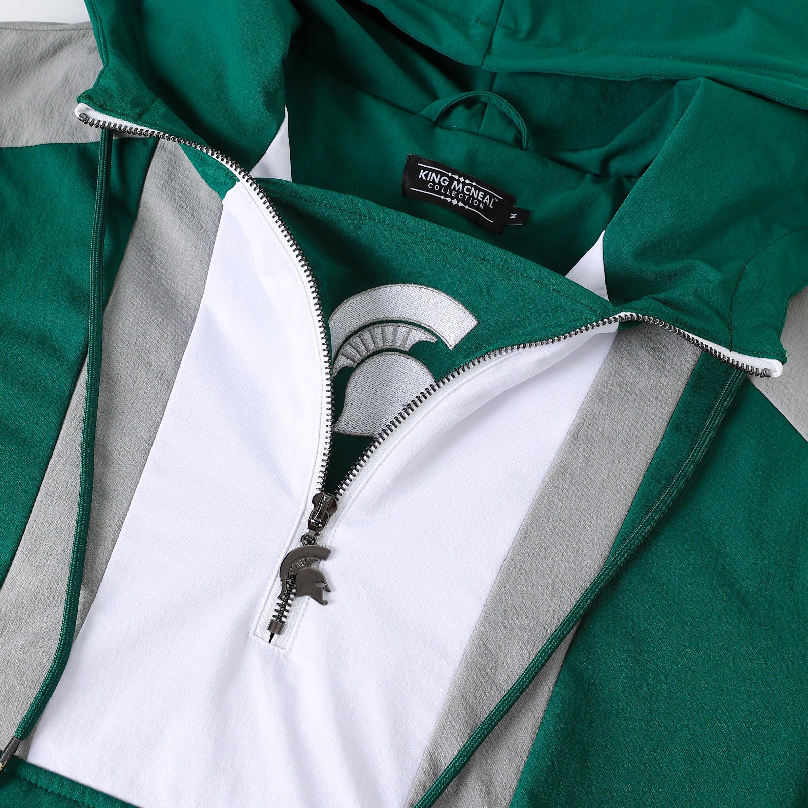 Michigan State Green Windbreaker Tech Pullover