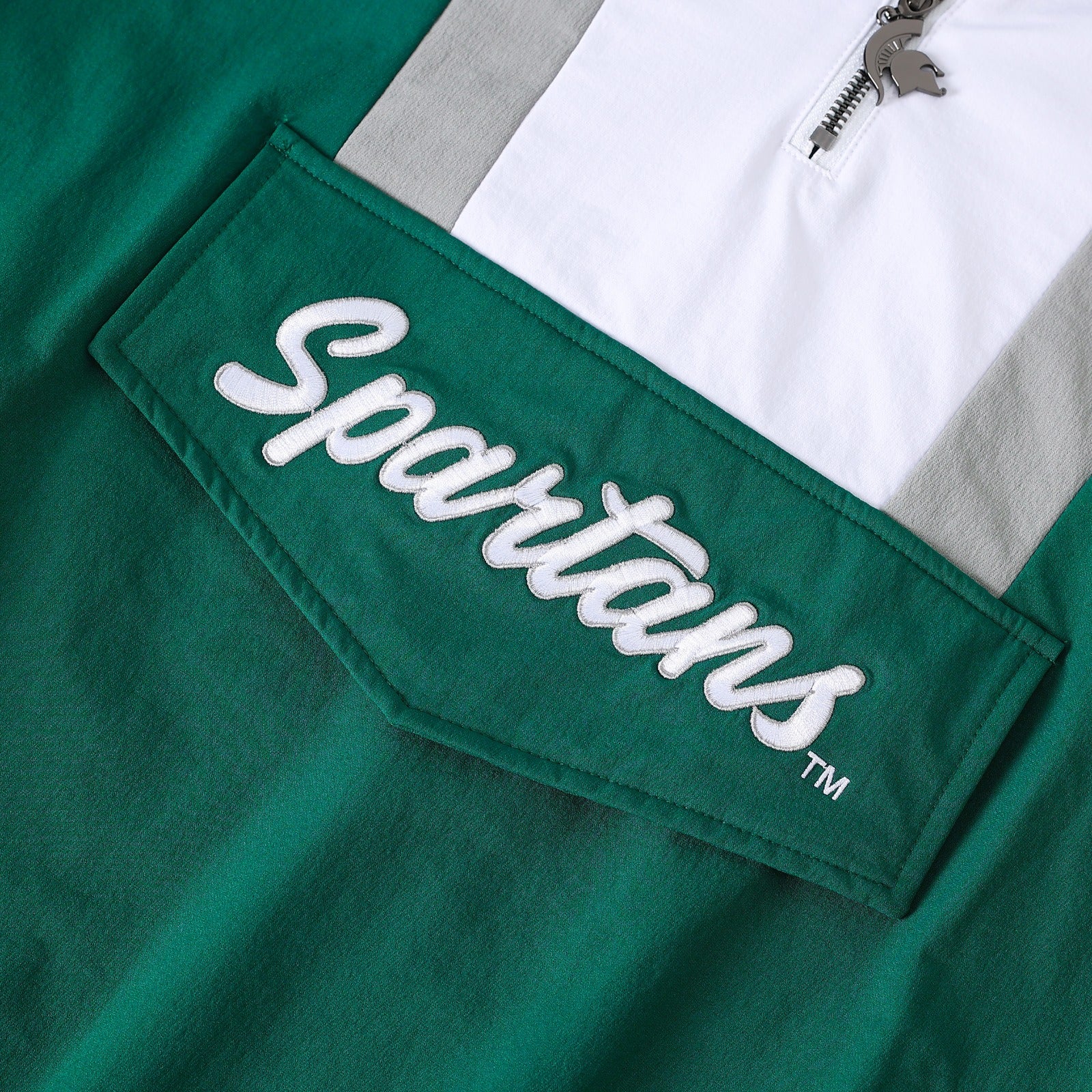 Michigan State Green Windbreaker Tech Pullover