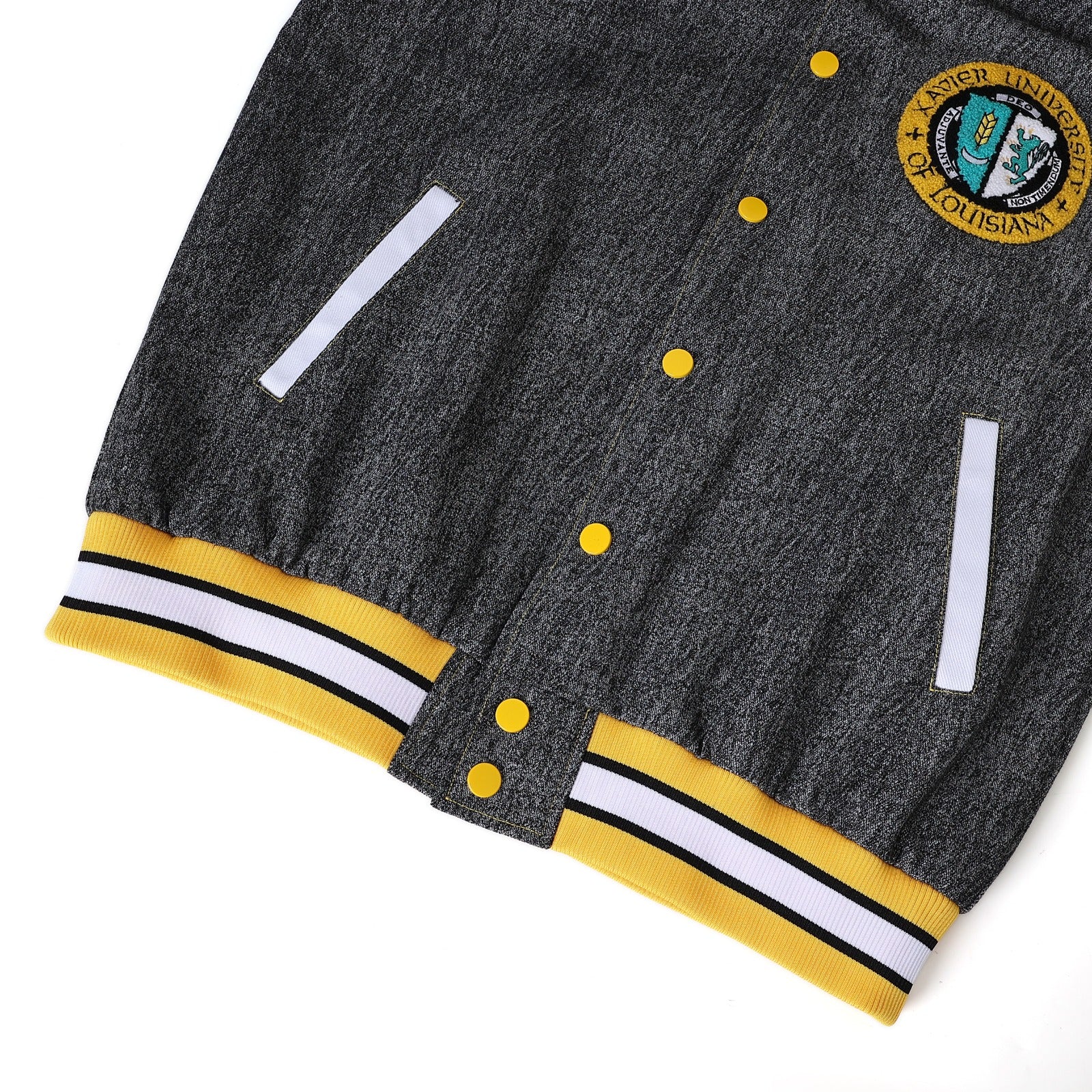Xavier University (Louisiana) Black Denim Bomber Jacket