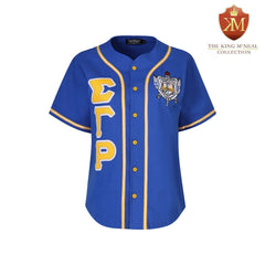 SGRHO Blue Button-Up Baseball Jersey