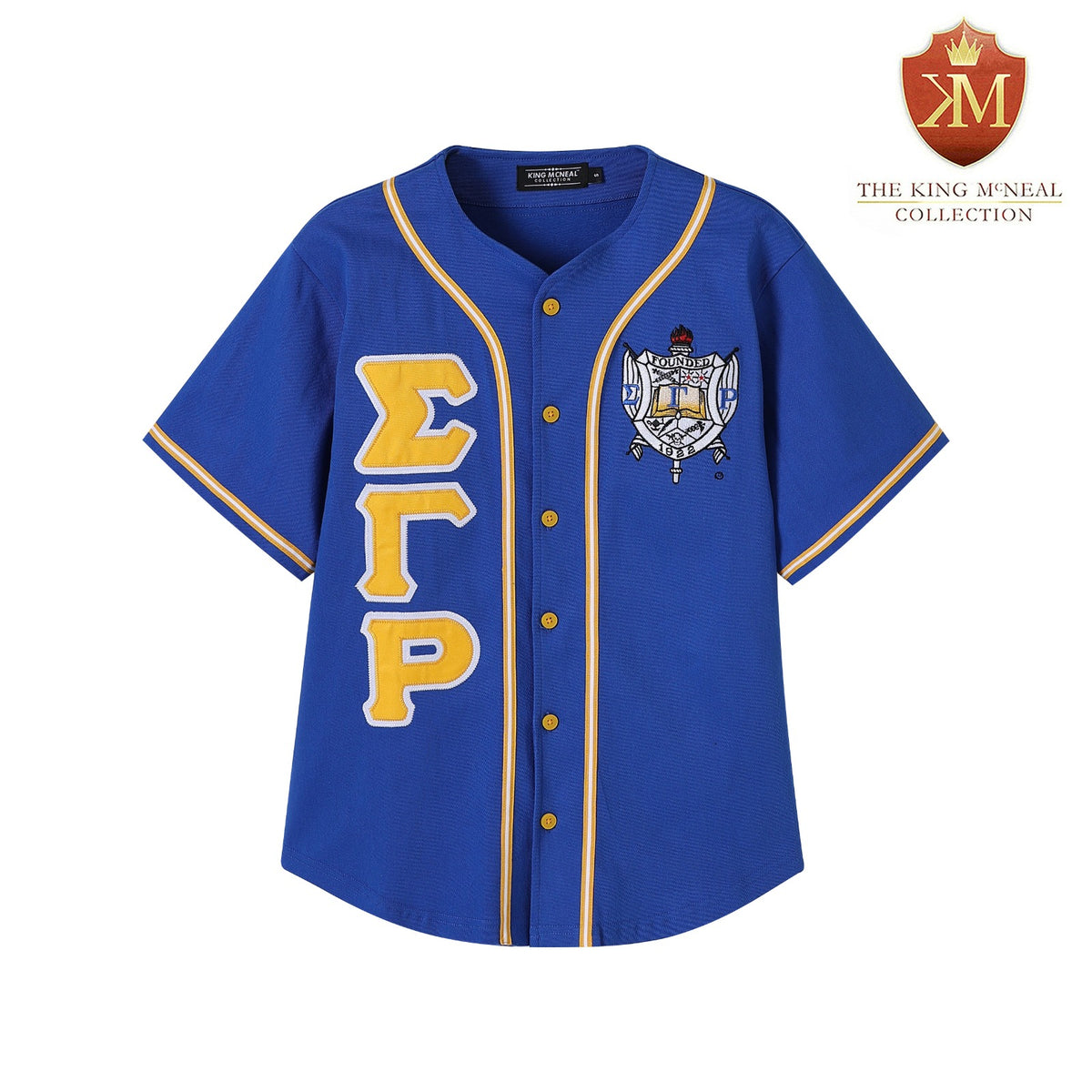 SGRHO Blue Button-Up Baseball Jersey