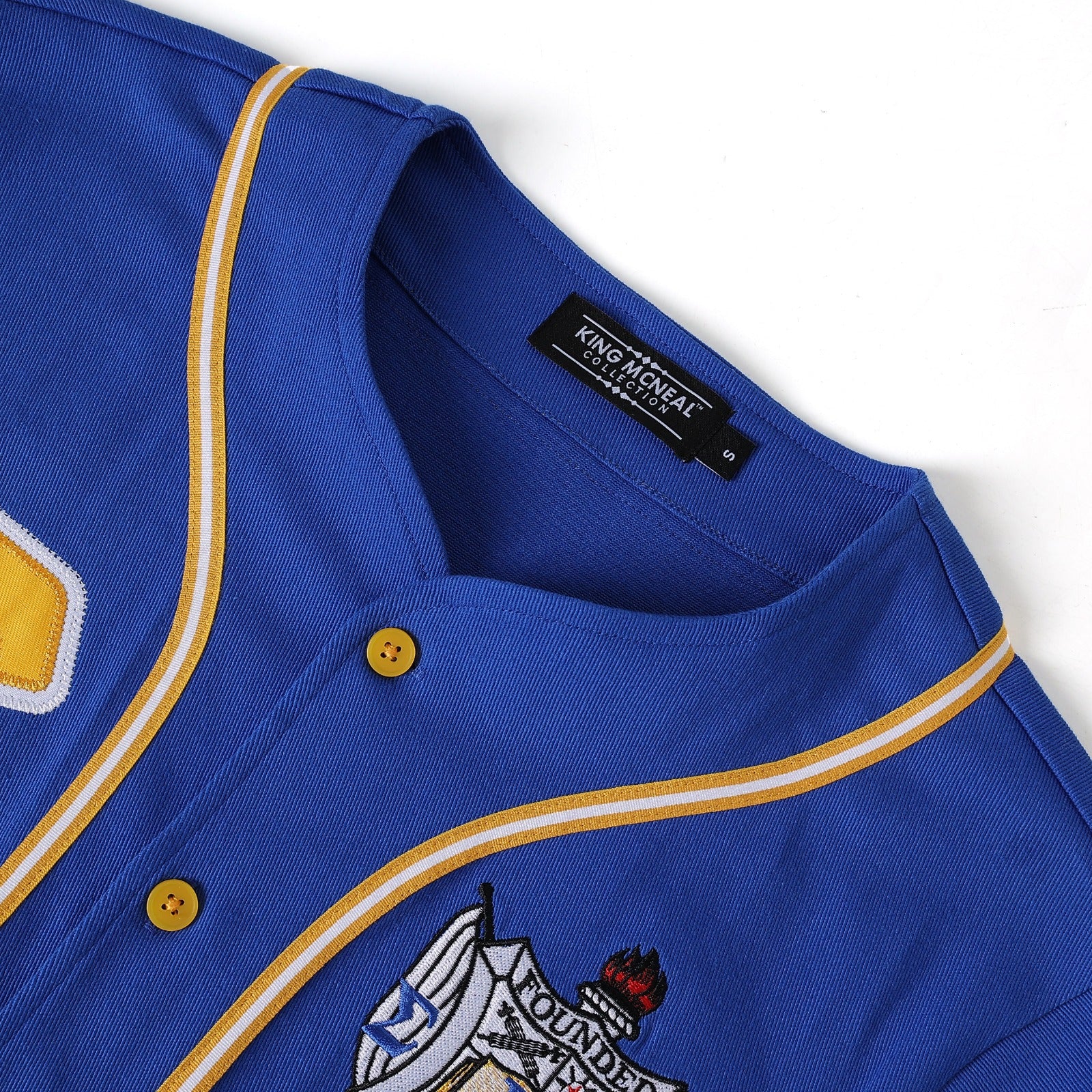 SGRHO Blue Button-Up Baseball Jersey