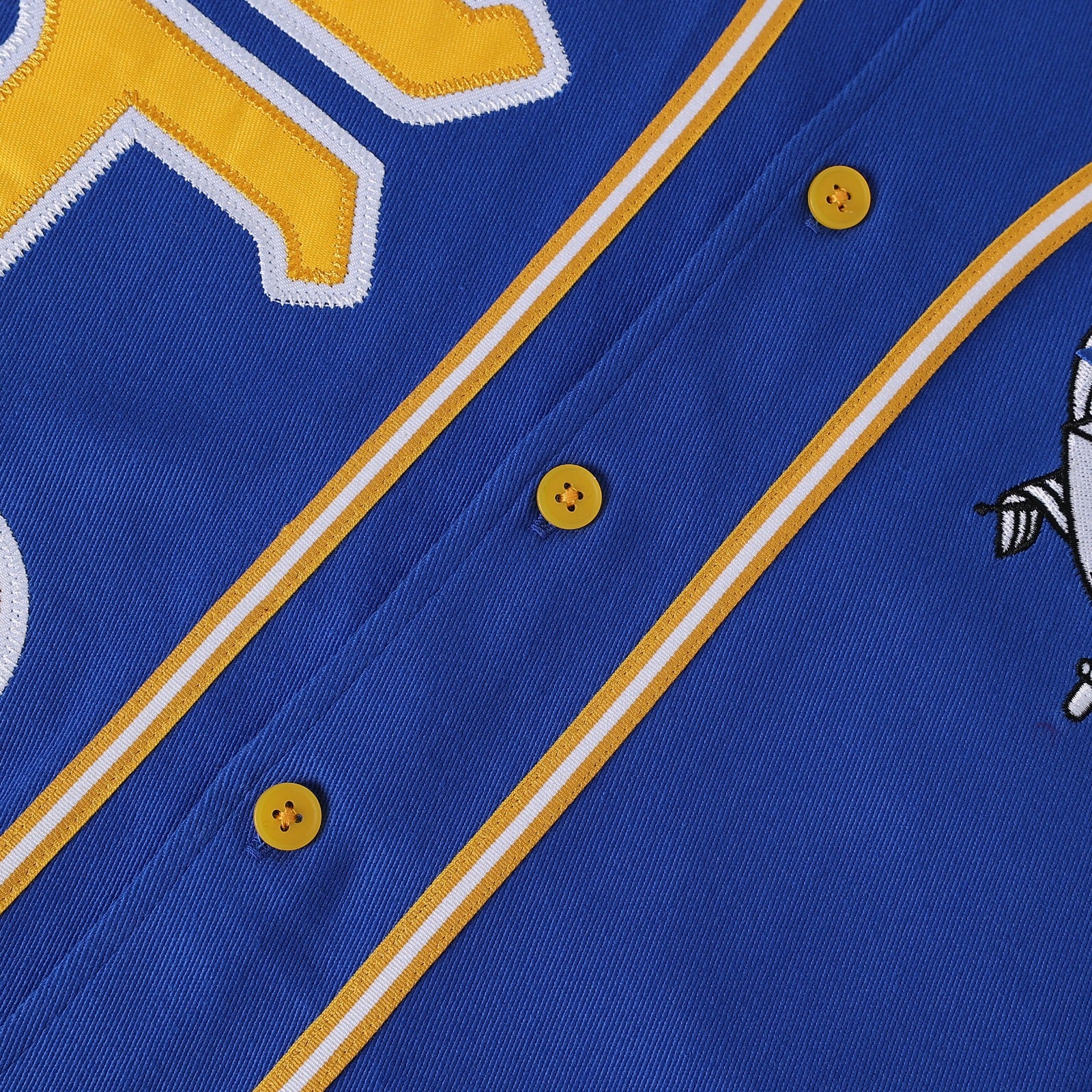 SGRHO Blue Button-Up Baseball Jersey