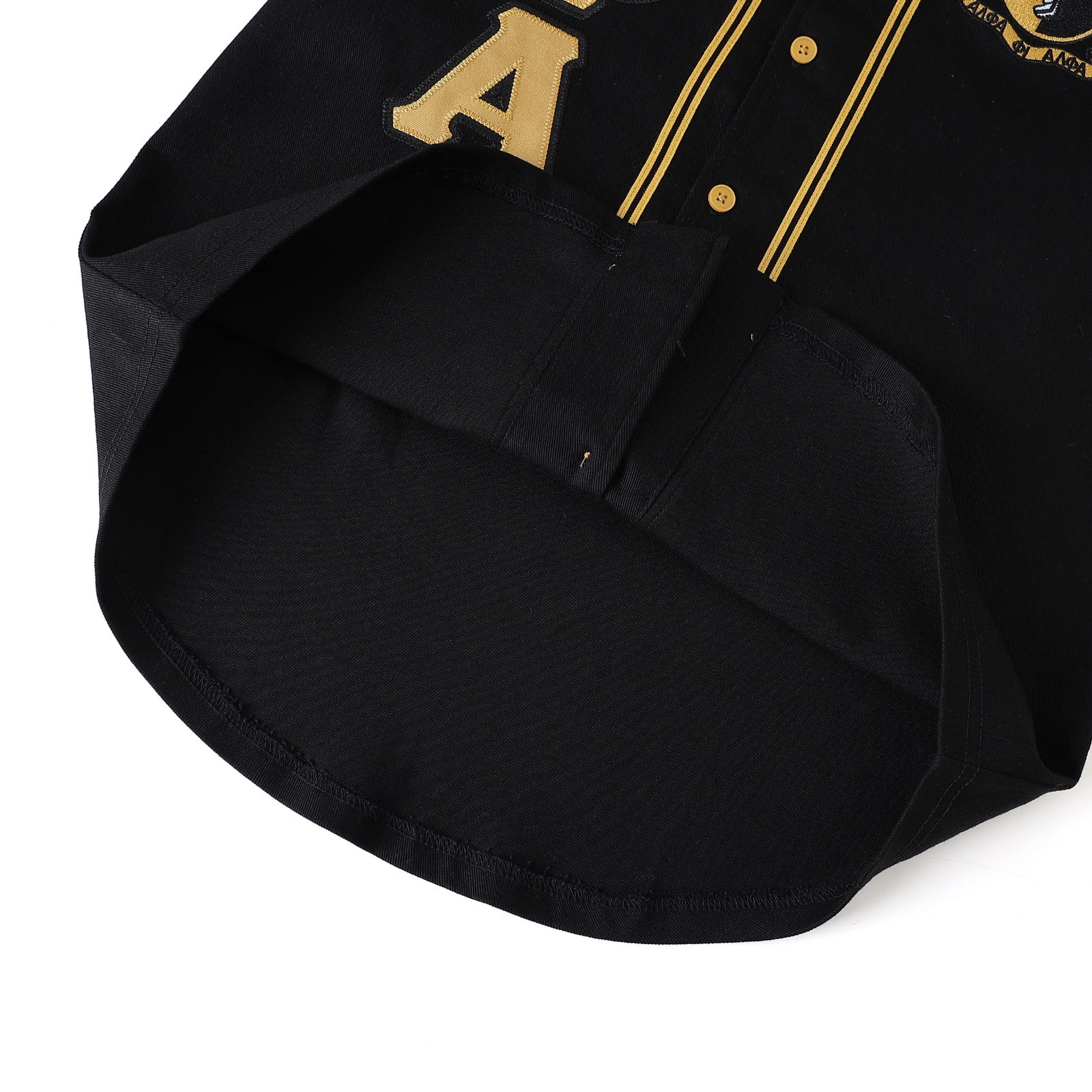 Alpha Black Button-Up Baseball Jersey