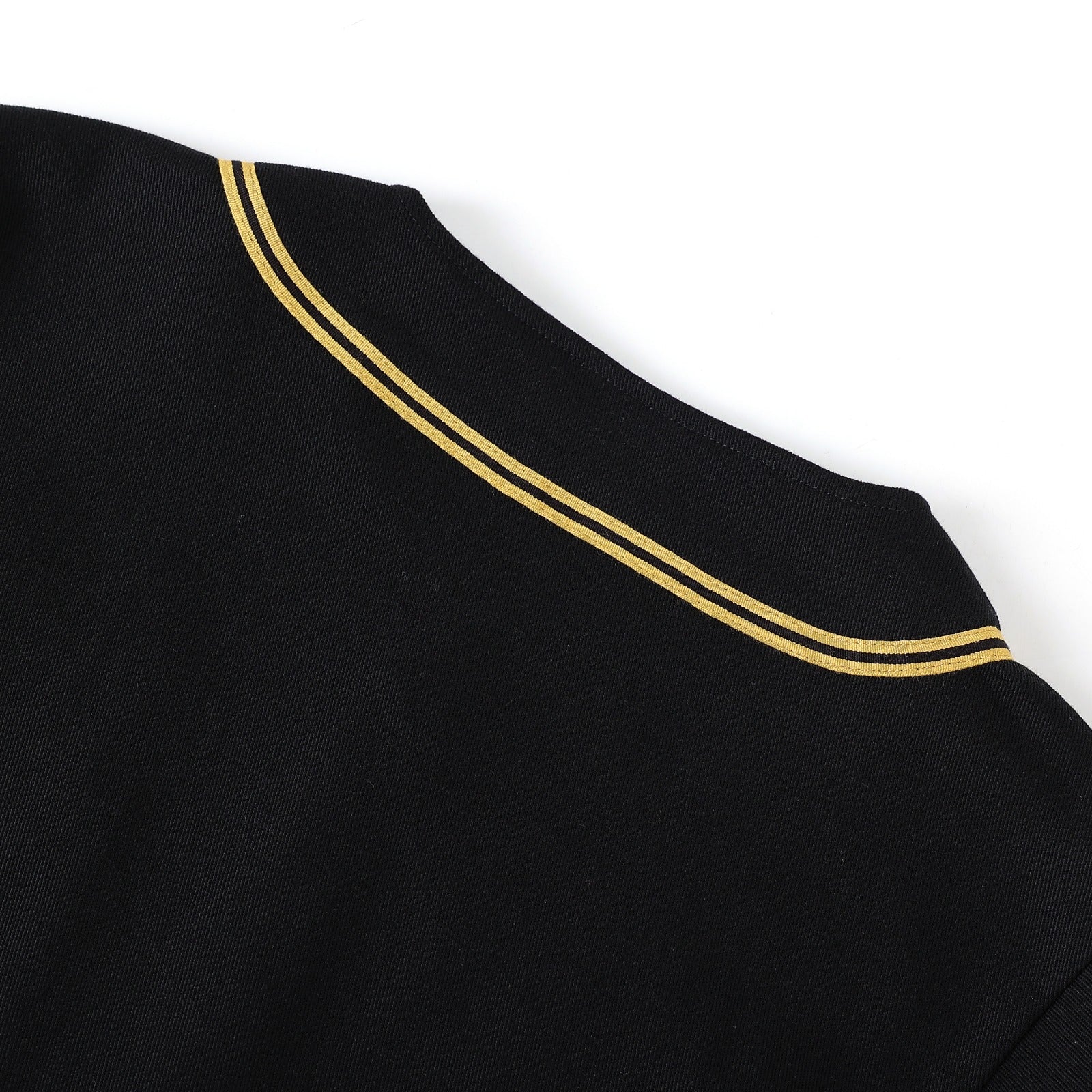 Alpha Black Button-Up Baseball Jersey
