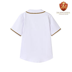 Alpha White Button-Up Baseball Jersey