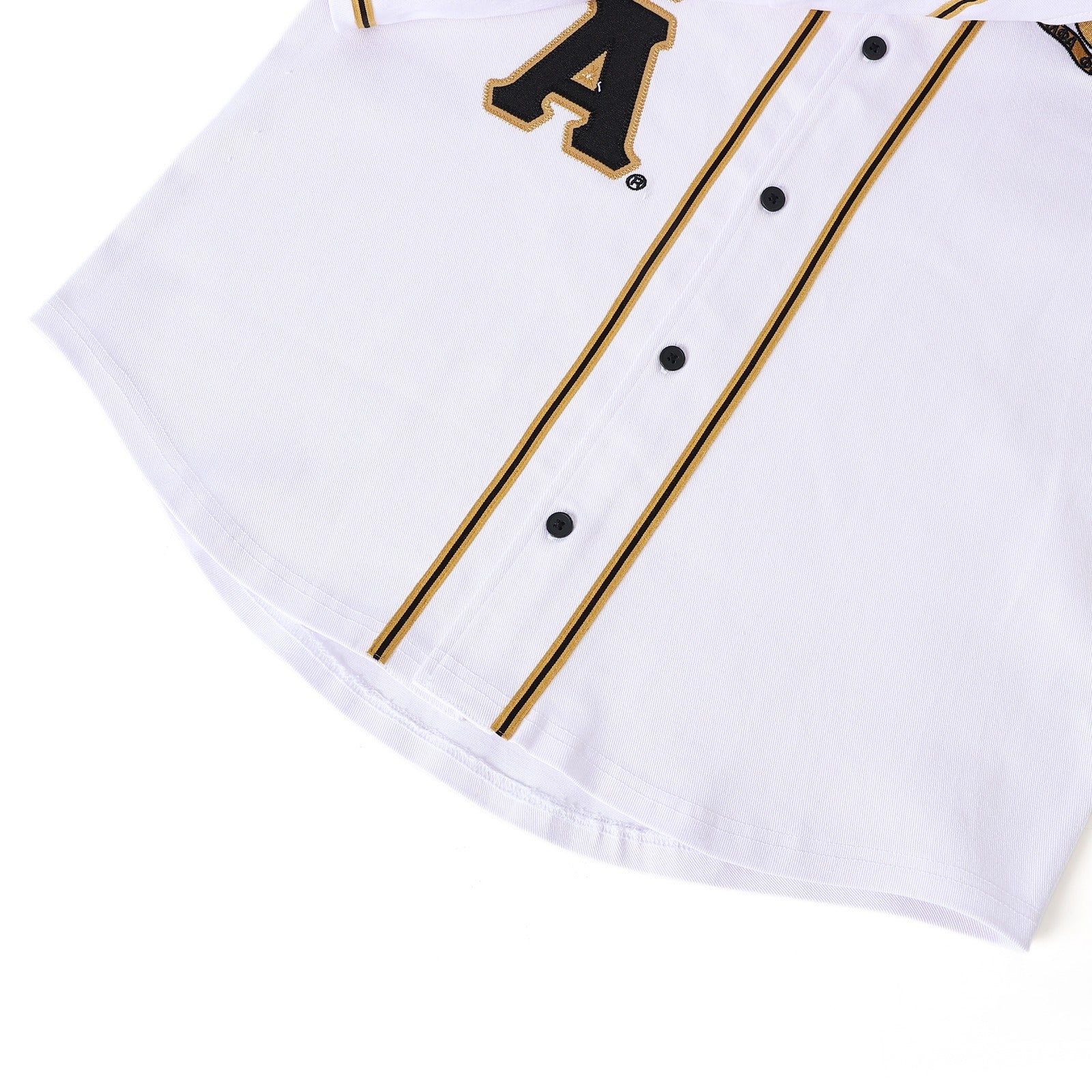 Alpha White Button-Up Baseball Jersey