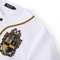 Alpha White Button-Up Baseball Jersey