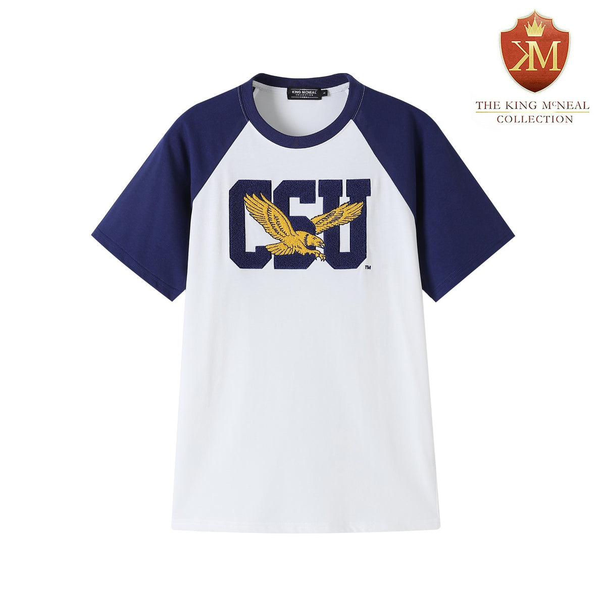 Coppin State White Premium Chenille Raglan Shirt
