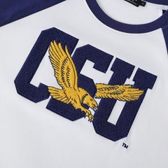Coppin State White Premium Chenille Raglan Shirt