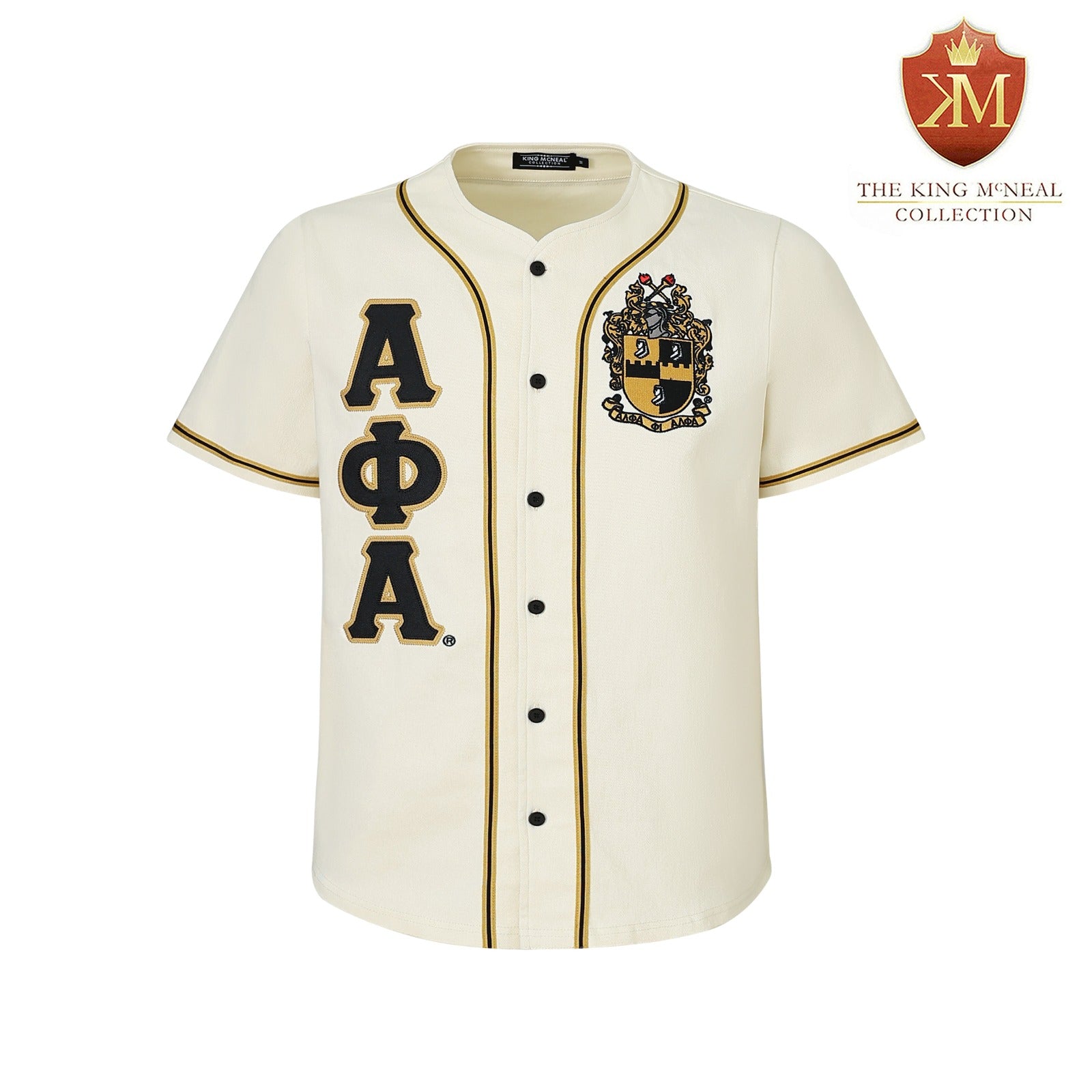 Alpha Neutral Button-Up Baseball Jersey