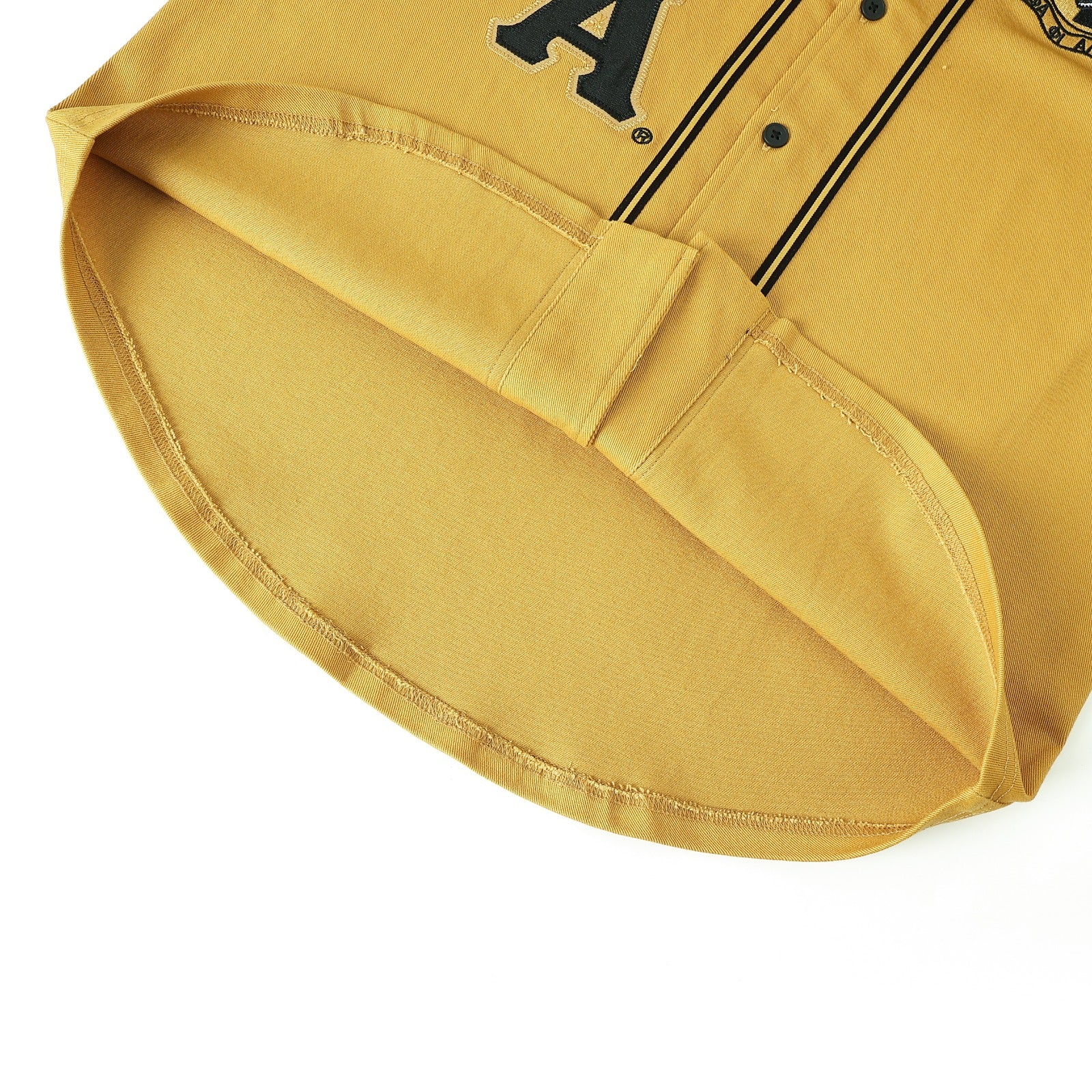 Alpha Old Gold Button-Up Baseball Jersey