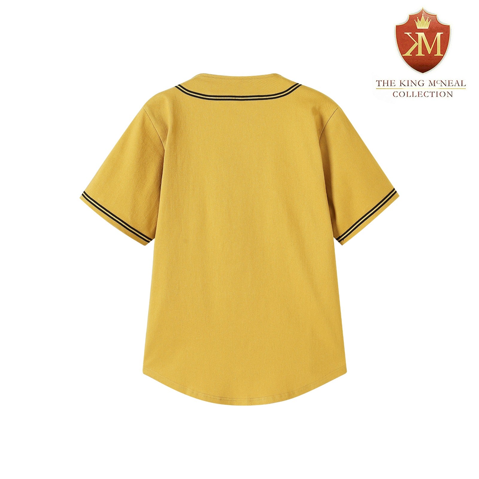 Alpha Old Gold Button-Up Baseball Jersey