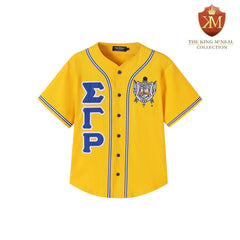 SGRHO Gold Button-Up Baseball Jersey