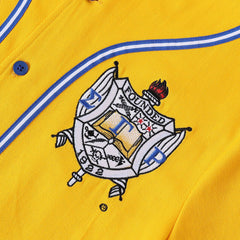 SGRHO Gold Button-Up Baseball Jersey