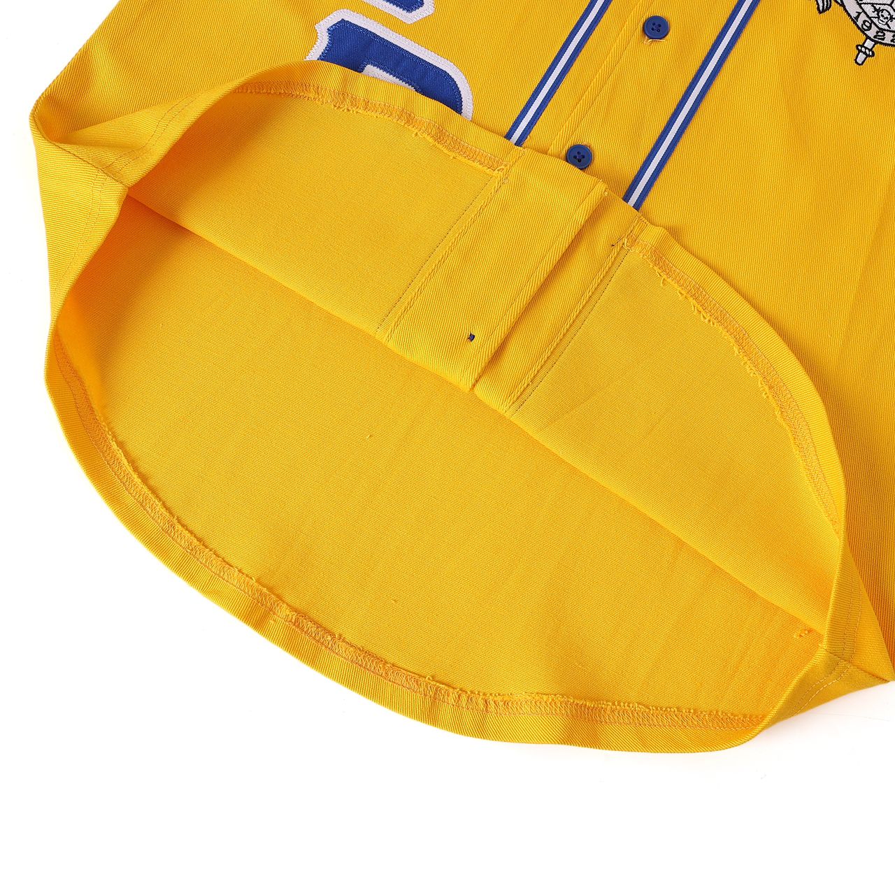 SGRHO Gold Button-Up Baseball Jersey