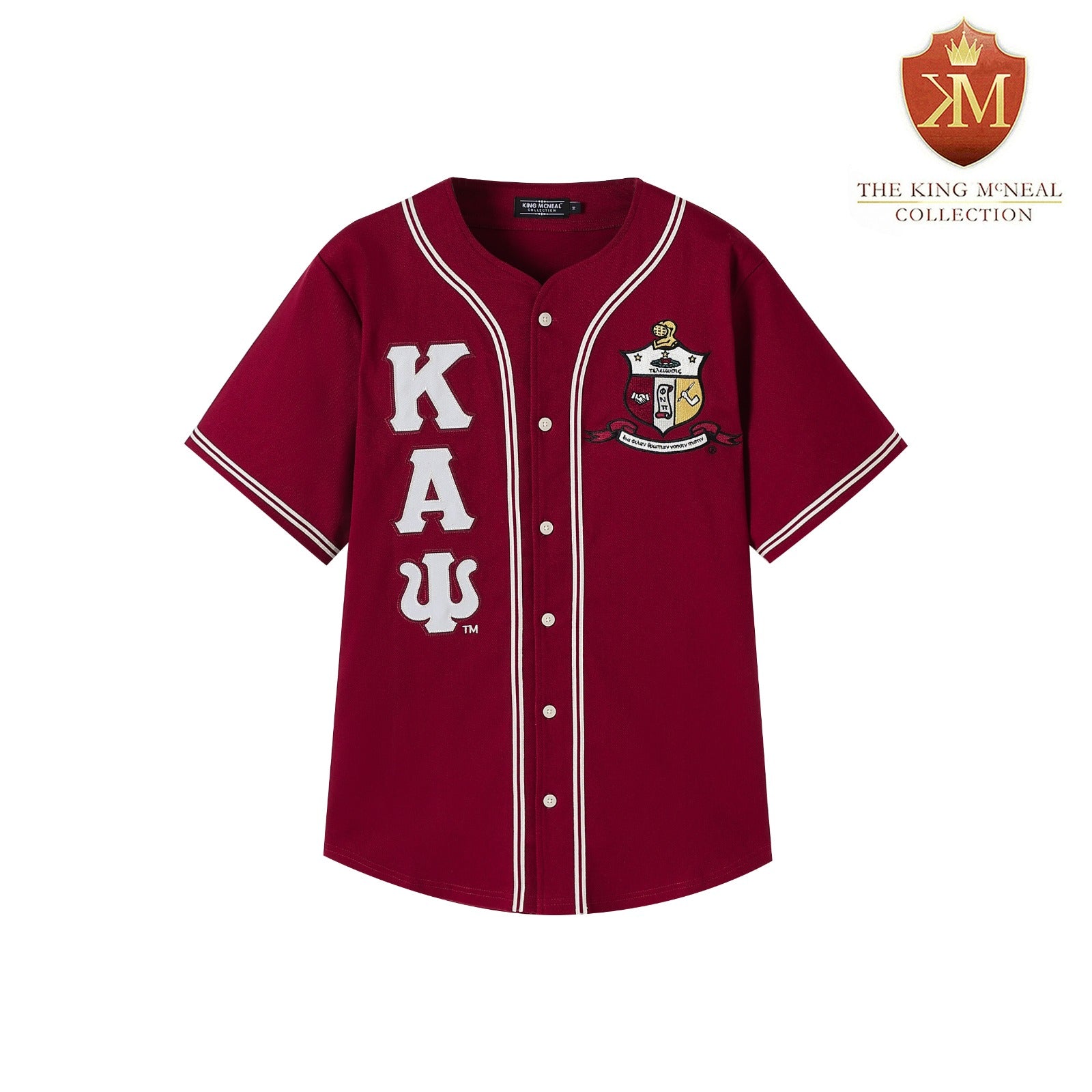 Kappa Crimson Button Up Baseball Jersey