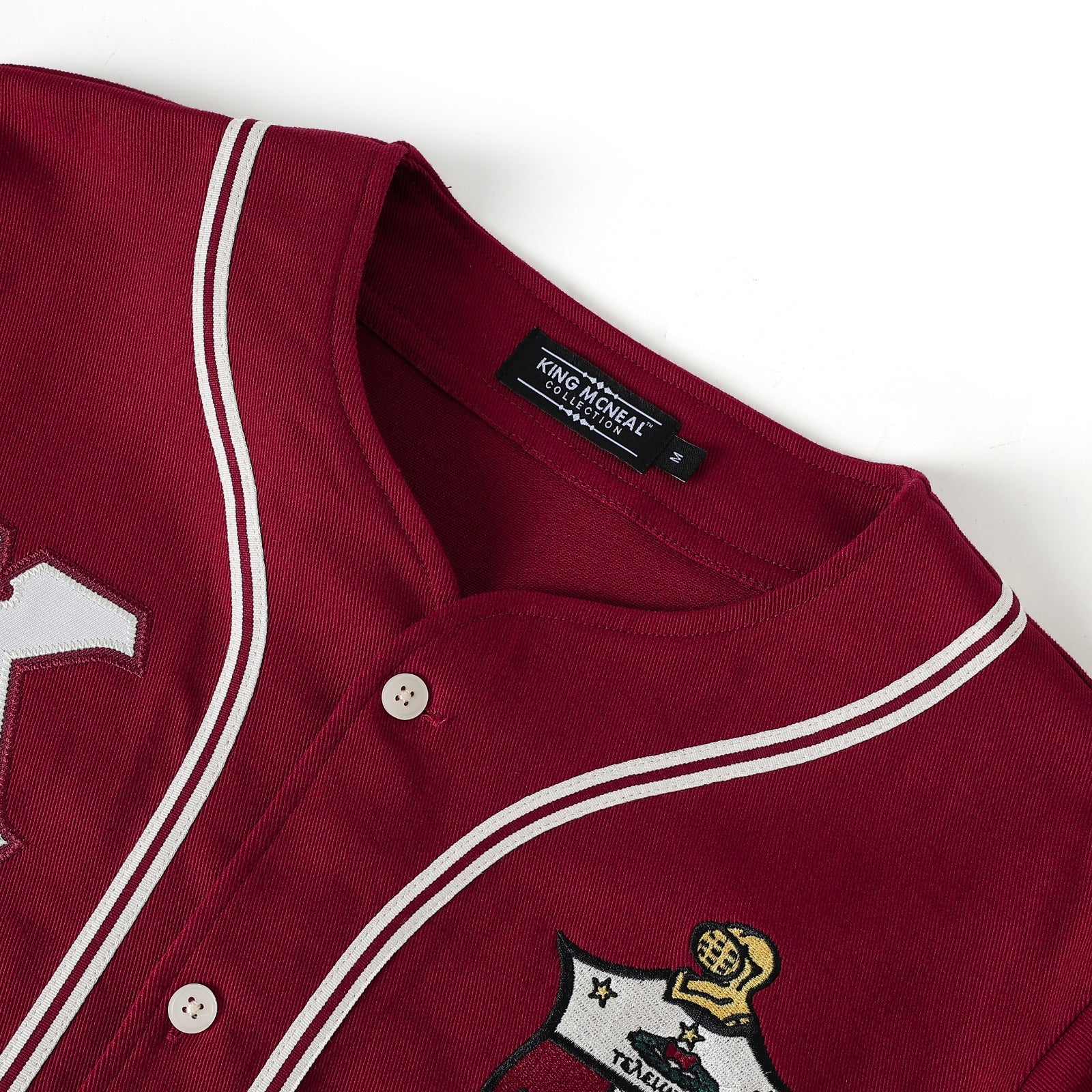 Kappa Crimson Button Up Baseball Jersey