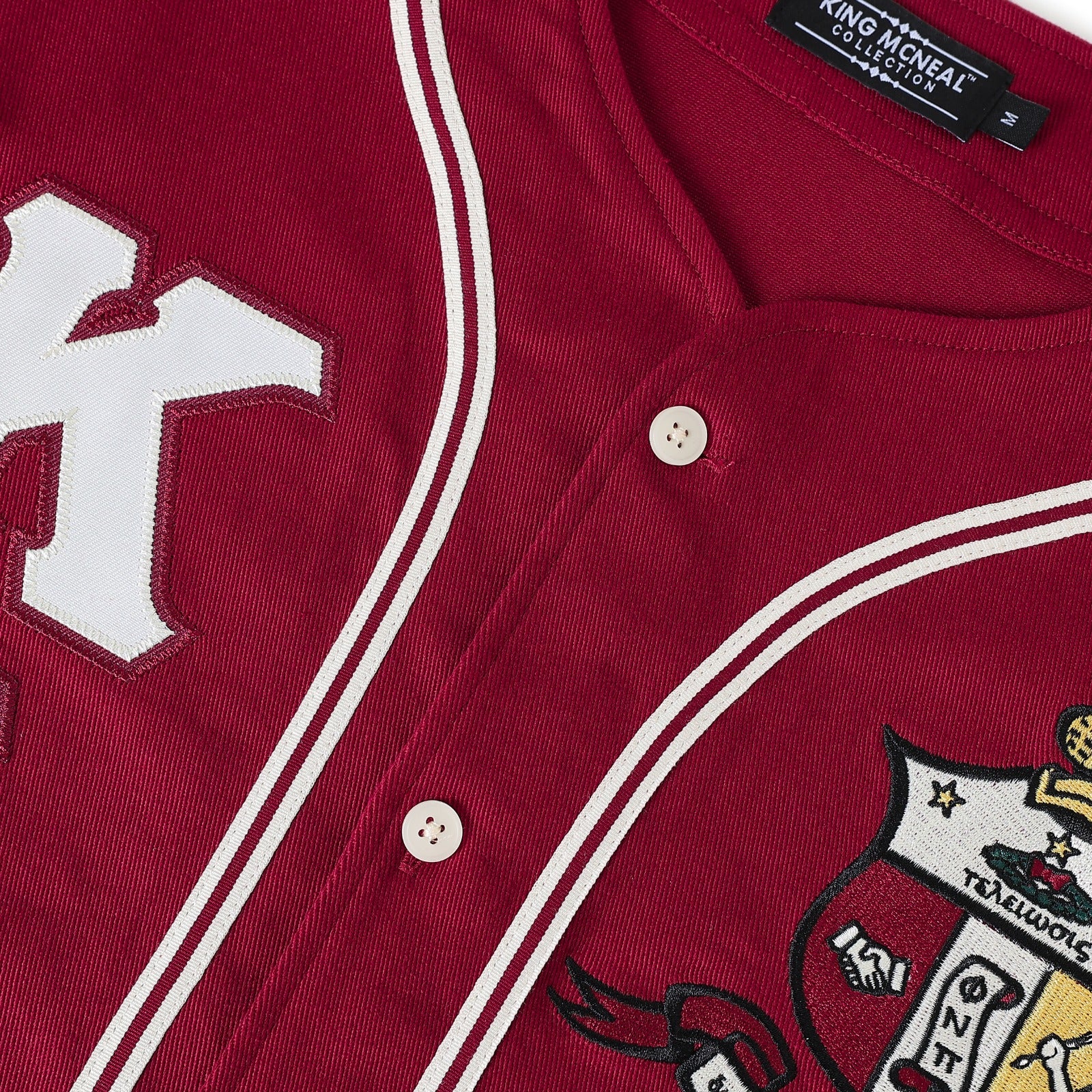 Kappa Crimson Button Up Baseball Jersey