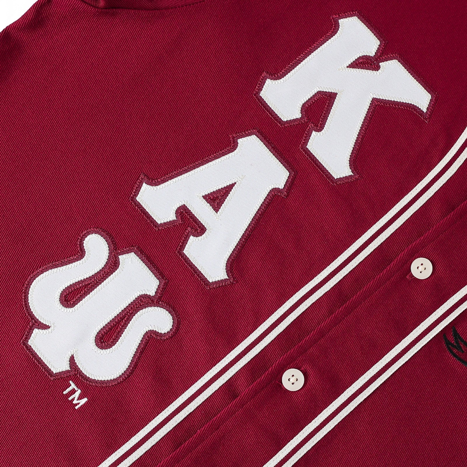 Kappa Crimson Button Up Baseball Jersey