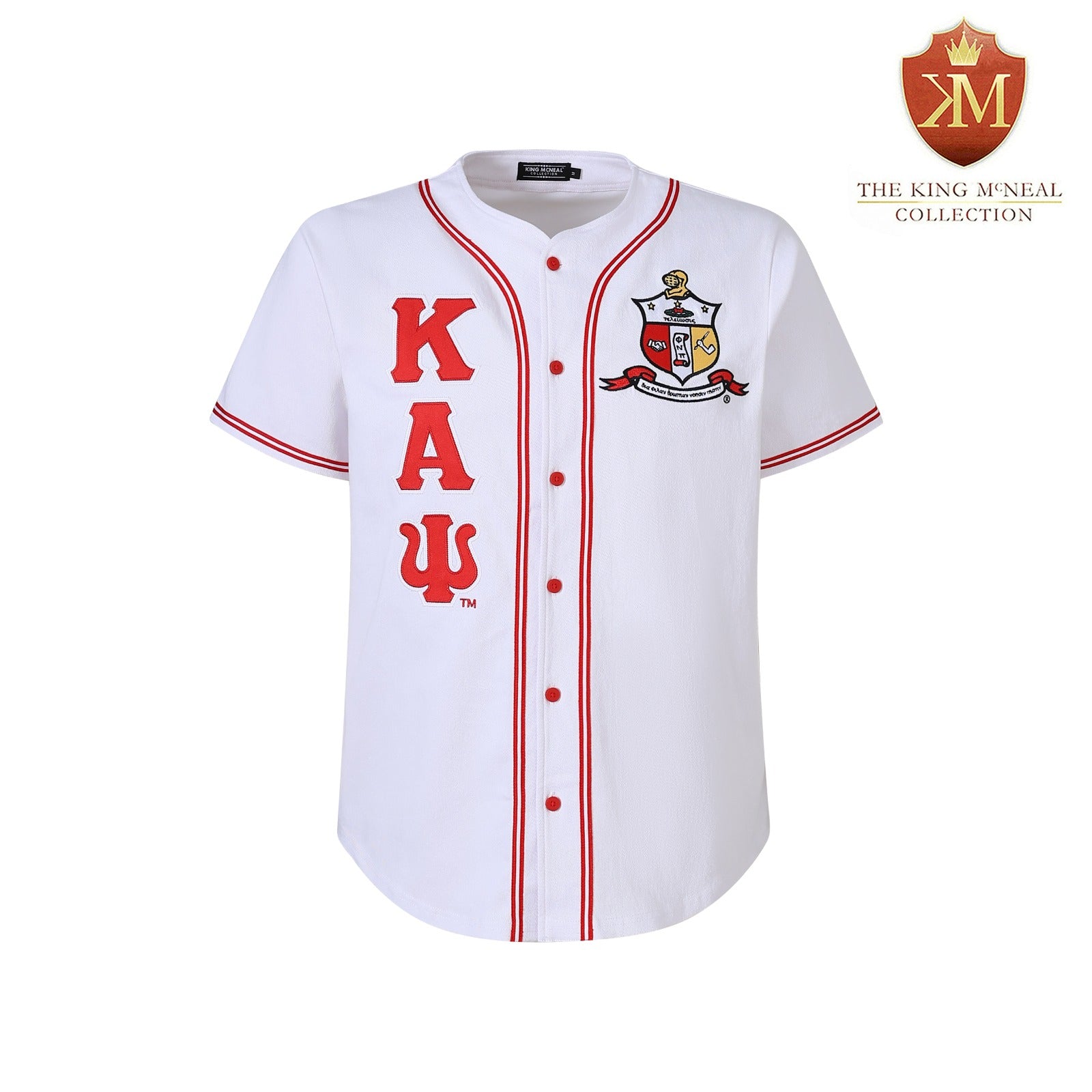 Kappa White Button Up Baseball Jersey