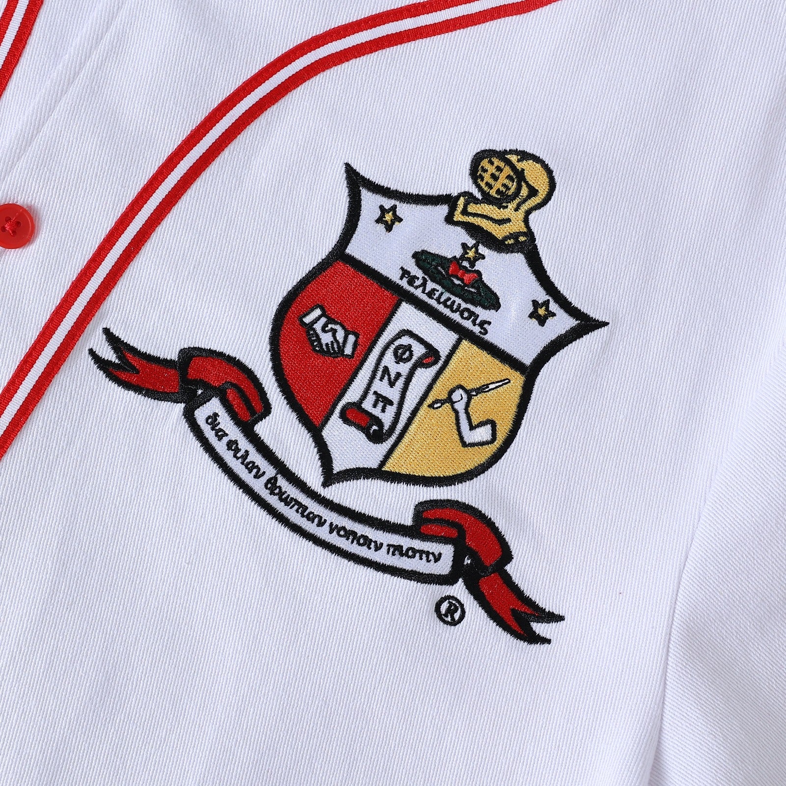 Kappa White Button Up Baseball Jersey