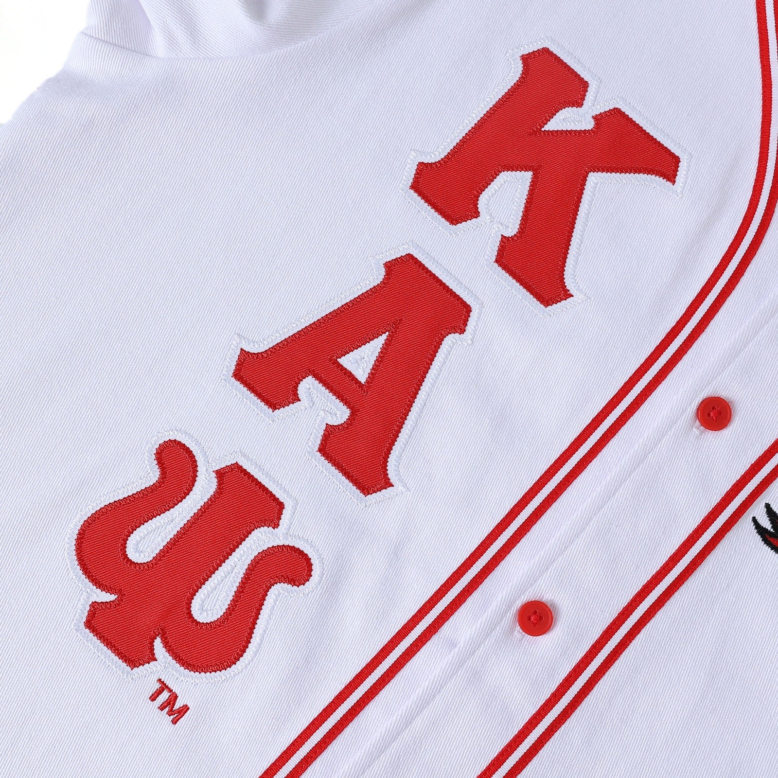 Kappa White Button Up Baseball Jersey